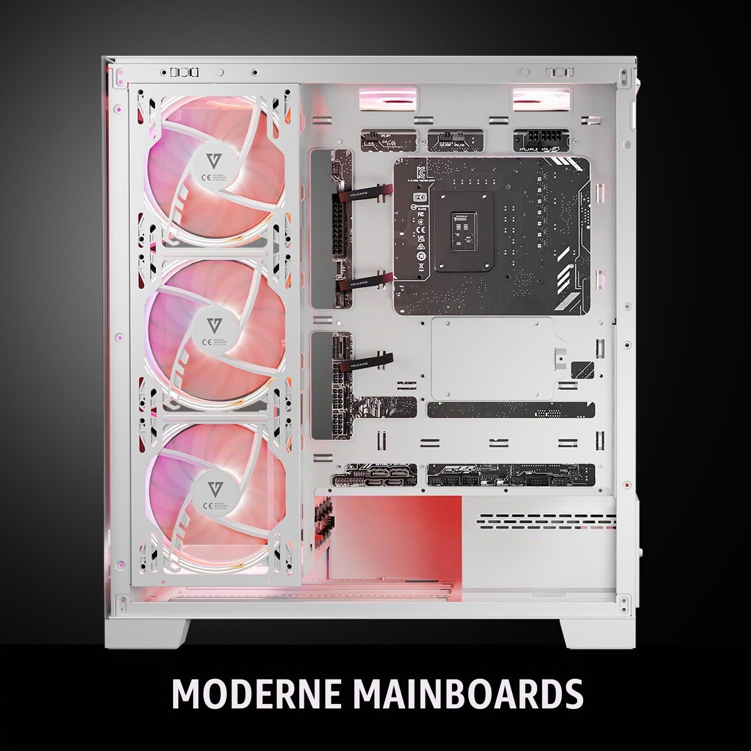 Modecom Volcano Space APEX ARGB PC-Gehäuse Weiß Glas