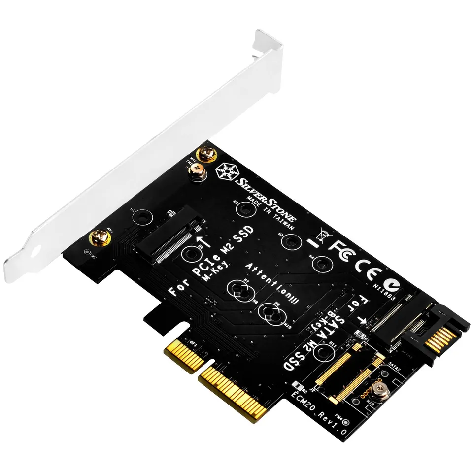 SilverStone ECM20 M.2 SSD Erweiterungskarte PCIe SATA