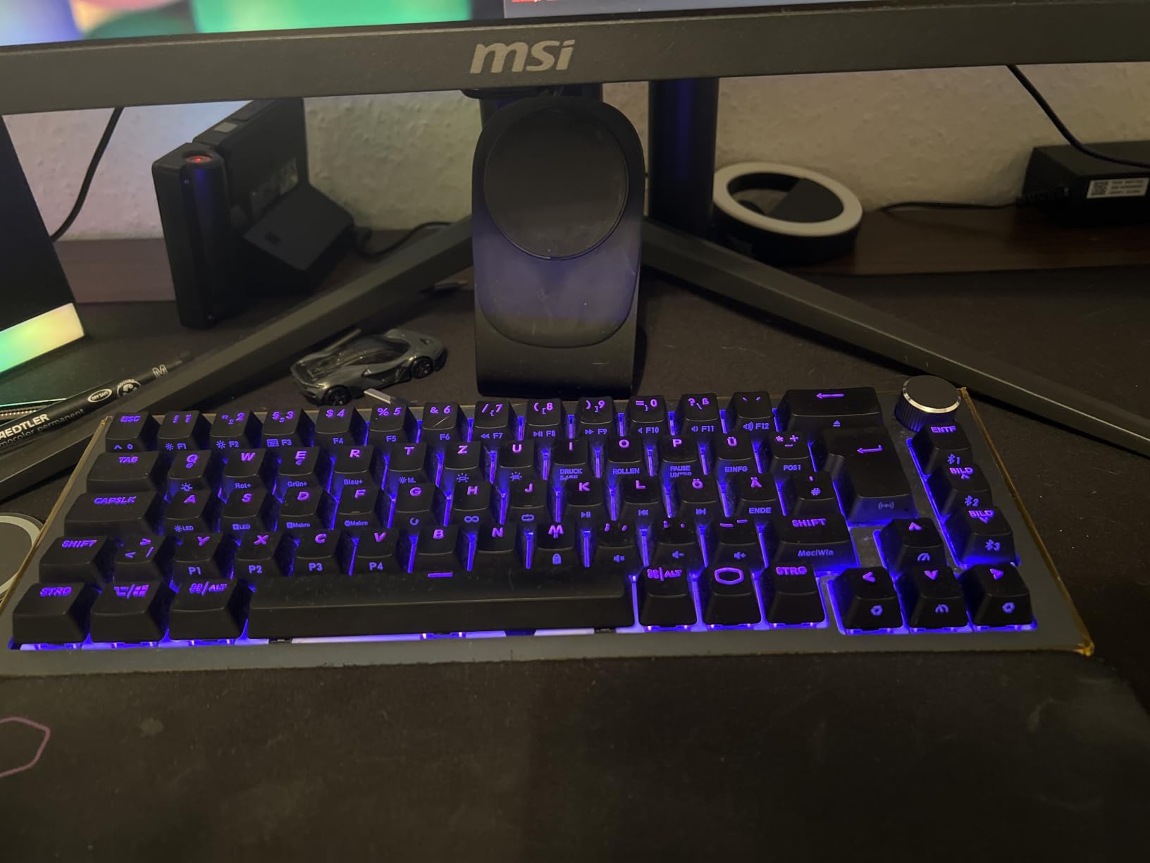 Cooler Master CK721 Gaming Tastatur 65% Braun DE Space Grau