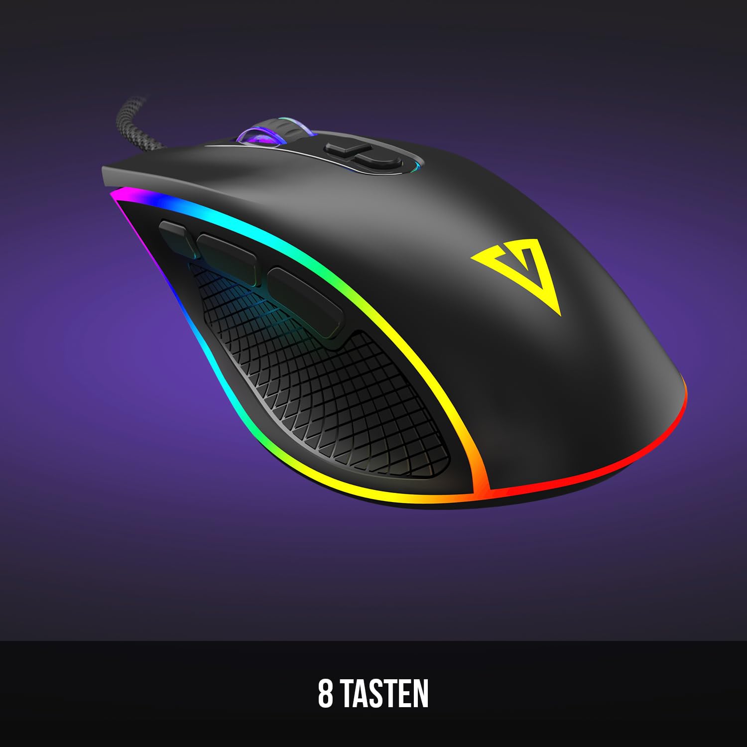 Modecom Volcano Veles Gaming Maus kabelgebunden RGB 7 Tasten