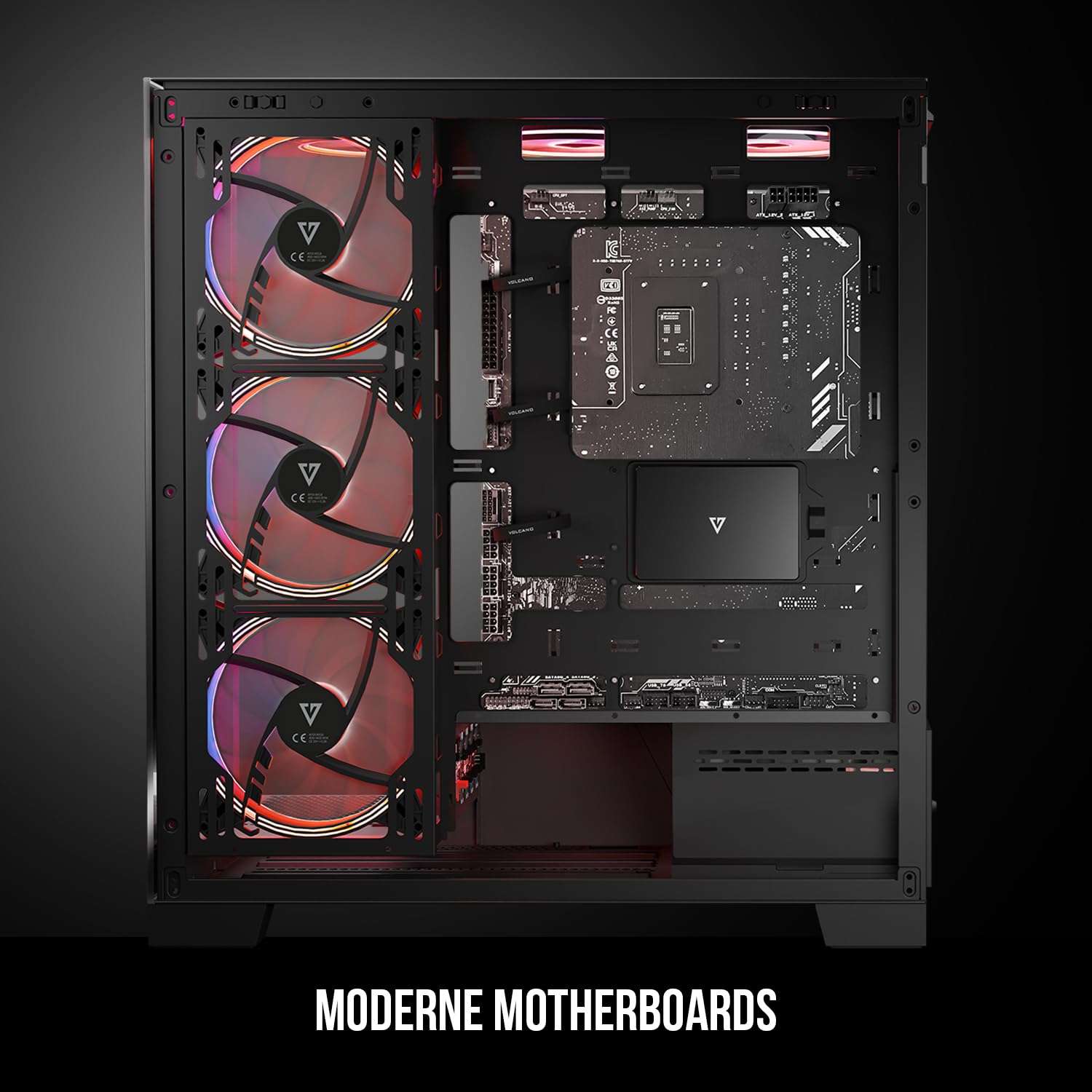 Modecom Volcano Expanse S Midi Tower PC-Gehäuse Schwarz
