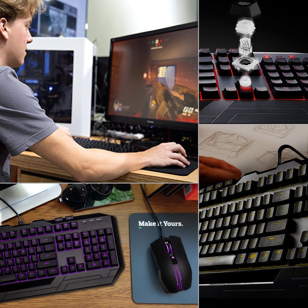 Cooler Master Devastator 3 Tastatur Maus Set AZERTY LED