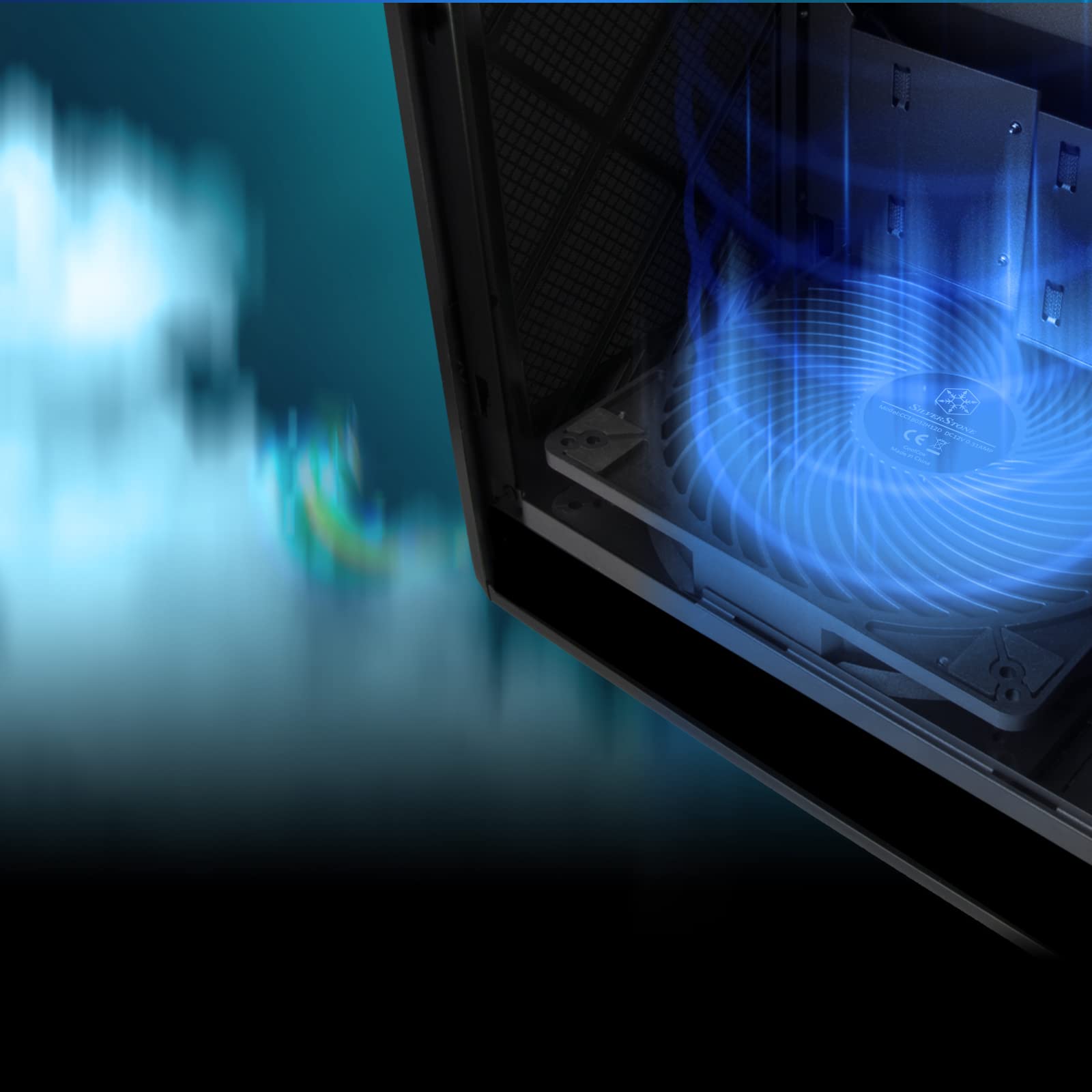 SilverStone ALTA G1M Micro-ATX Tower schwarz Kamineffekt