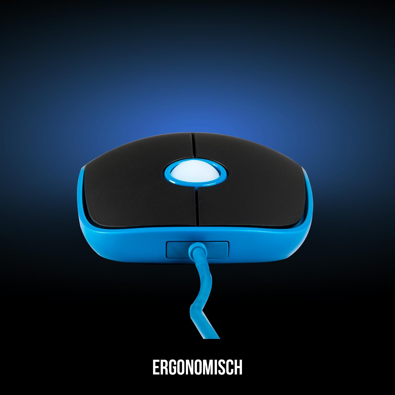 Modecom MC-M111 Maus kabelgebunden schwarz-blau 1600 DPI