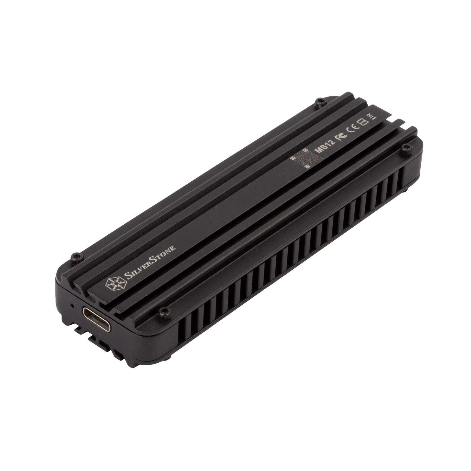 SilverStone MS12 M.2 SSD-Gehäuse schwarz 20Gbps USB-C