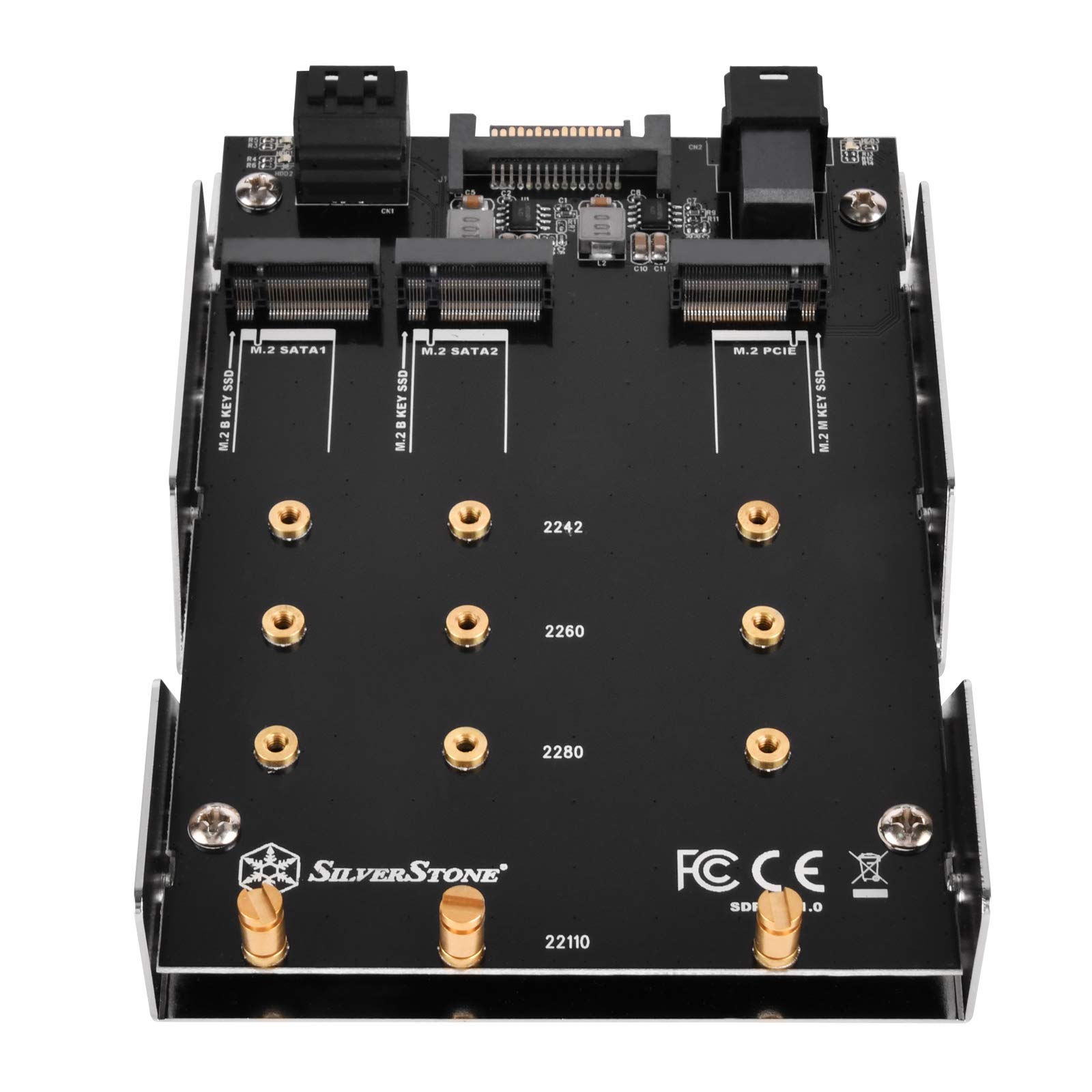 SilverStone SDP12 M.2 SSD Halterung 3,5 Zoll NVMe SATA
