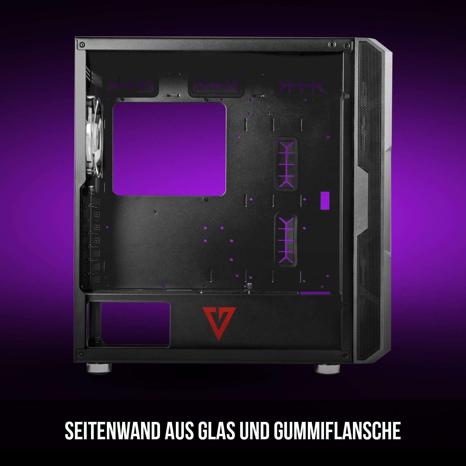 Modecom Volcano Amirani ARGB Midi-Tower PC Gehäuse schwarz Glas