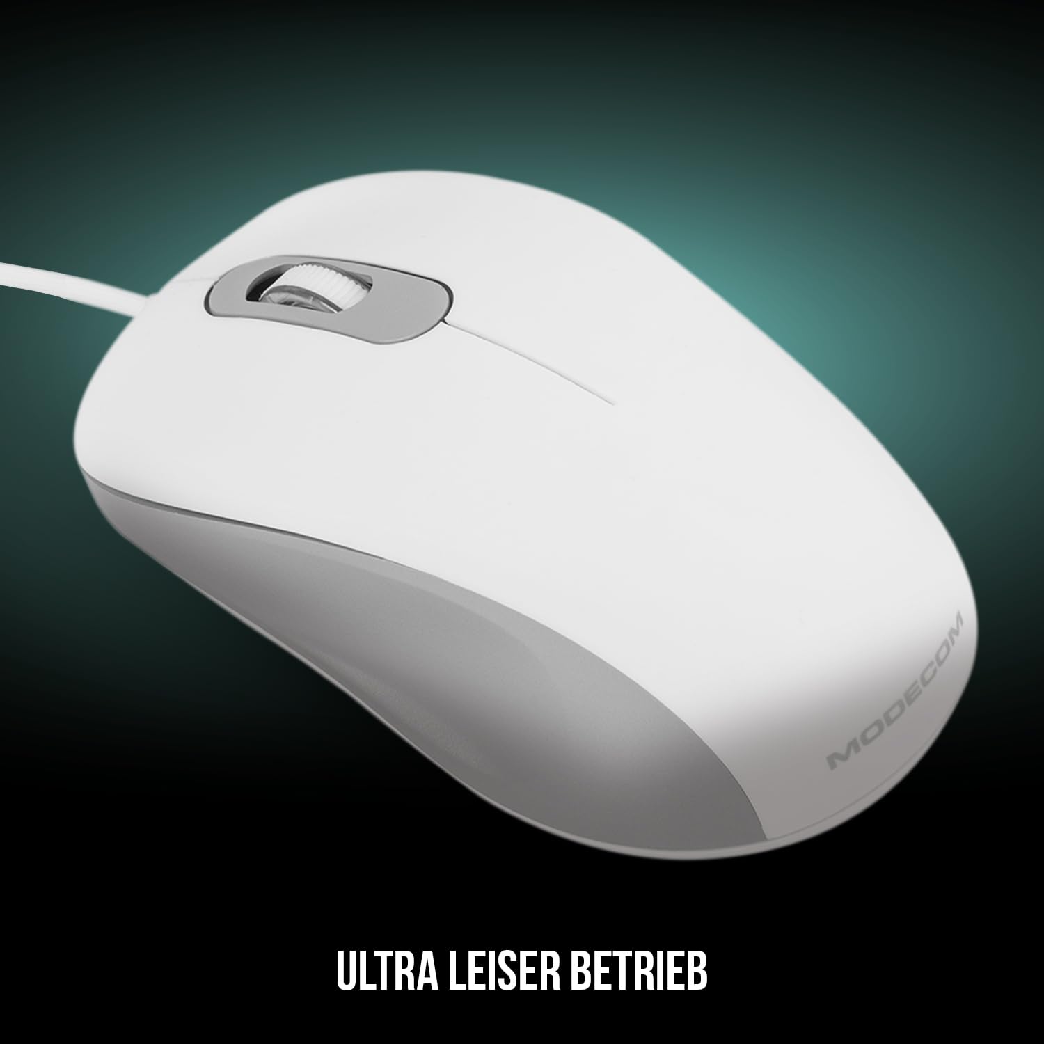 Modecom MC-M10S Maus weiß USB silent optisch