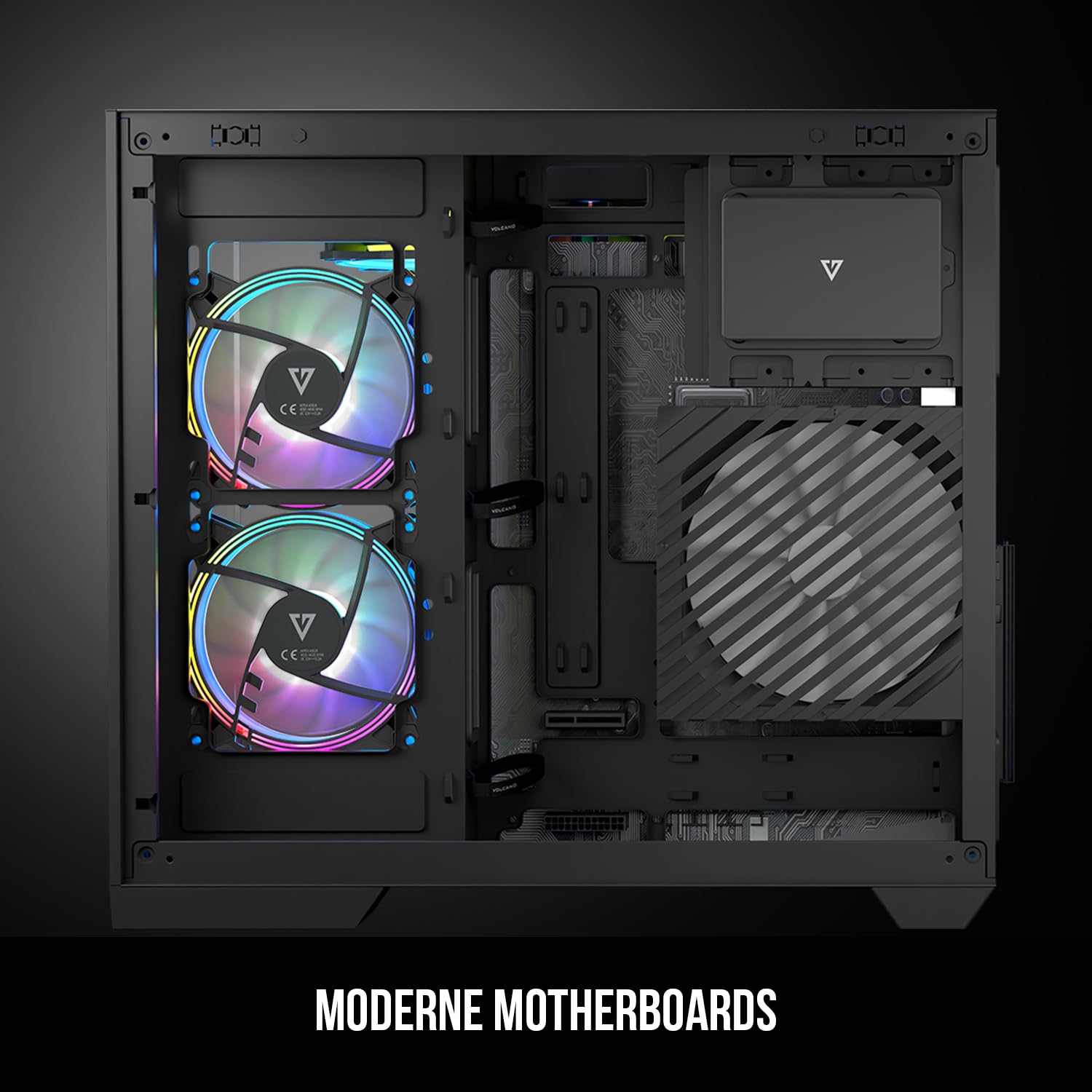 Modecom Volcano Panorama Apex ARGB 3F PC-Gehäuse Grau 140mm