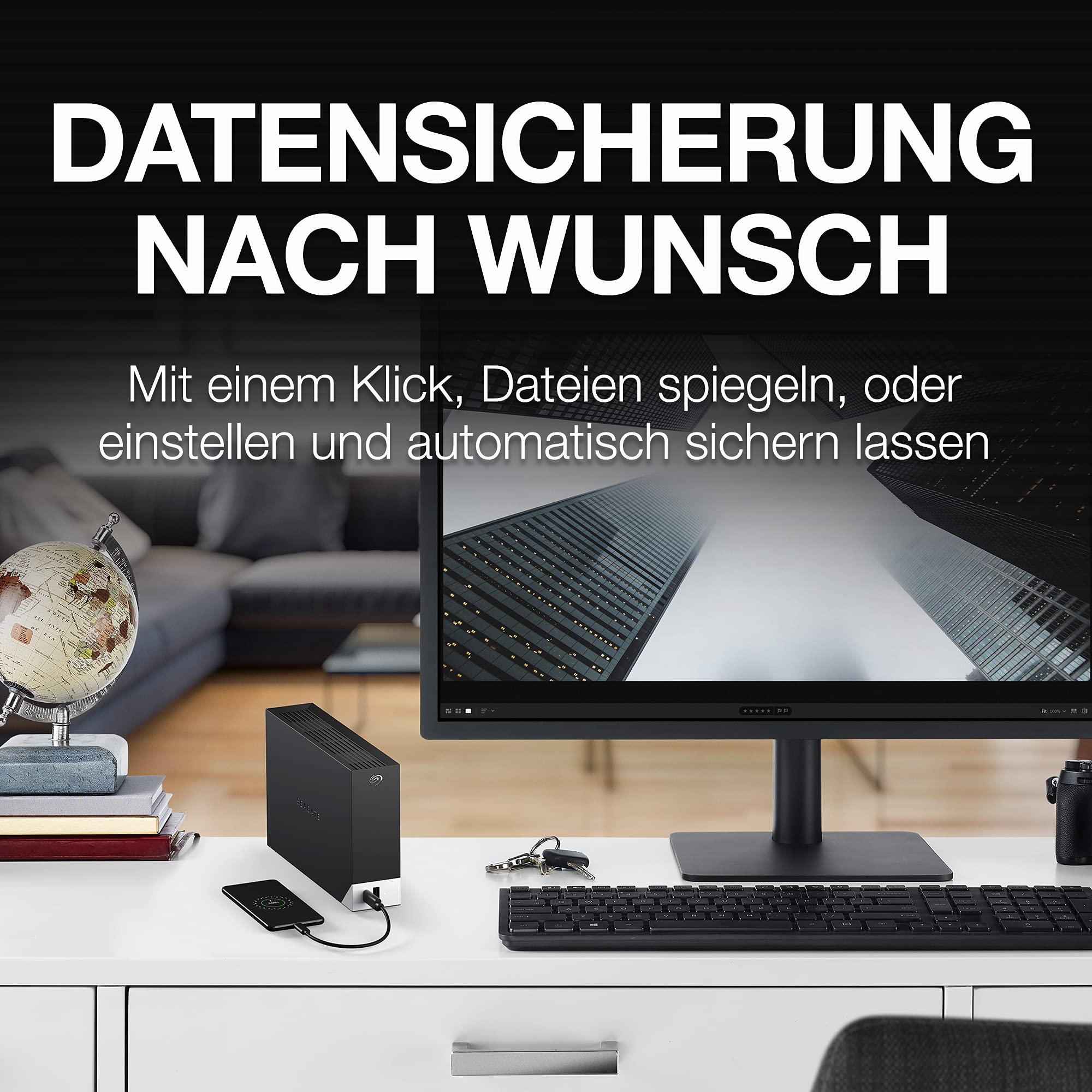 Seagate One Touch Hub 10TB externe Festplatte mit USB-Hub