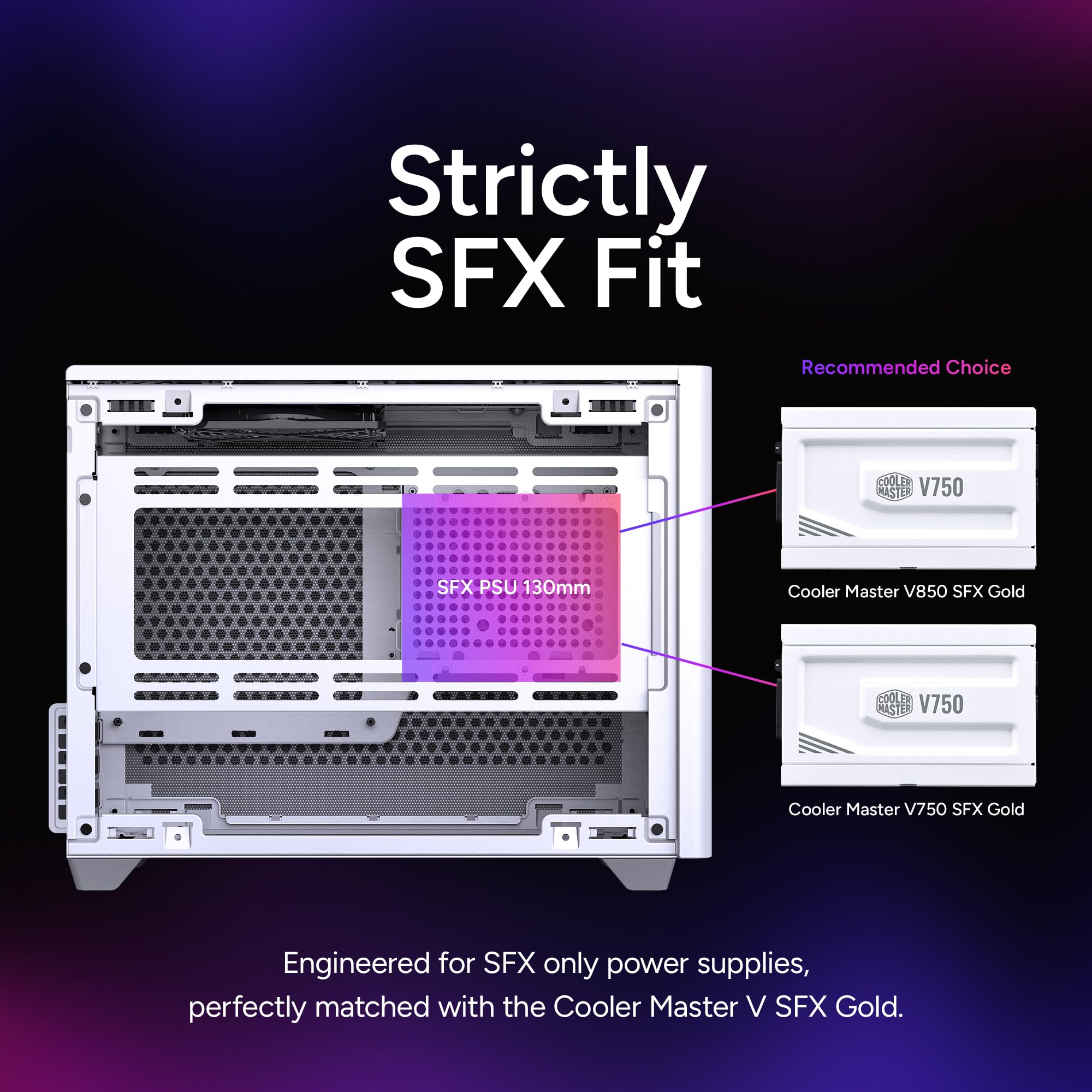 Cooler Master NR200 Mini-ITX Gehäuse Weiß Belüftet Triple-Slot