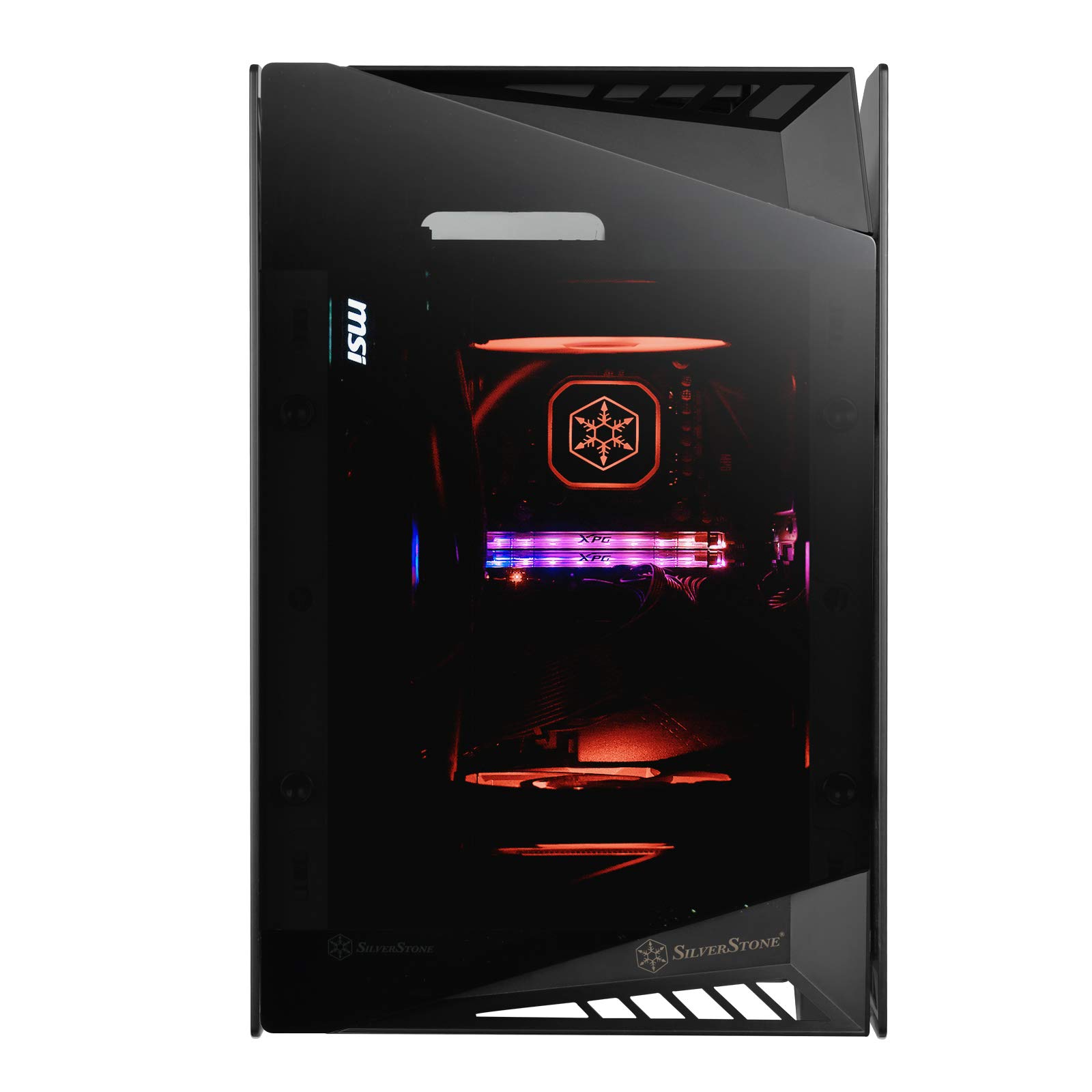 SilverStone Lucid LD03B Mini-ITX Gehäuse schwarz Glas