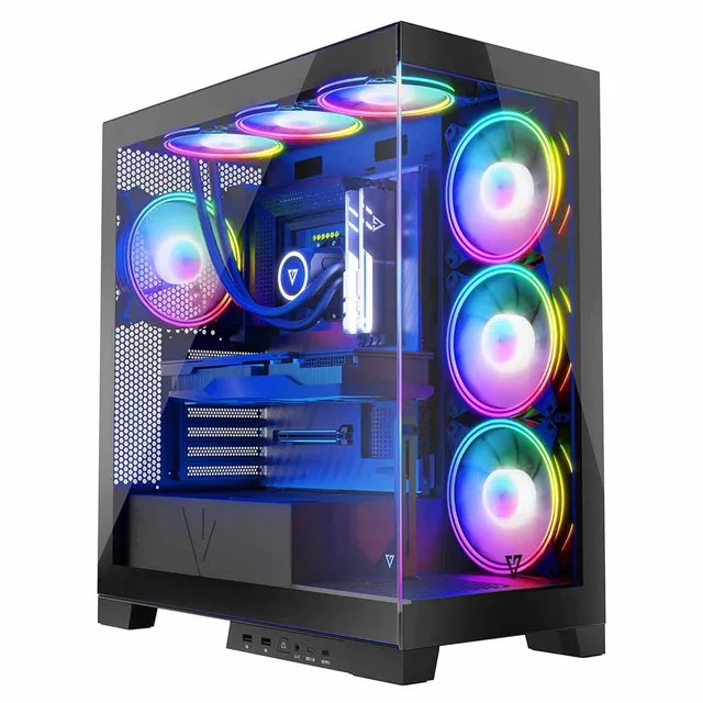 Modecom Volcano Space APEX ARGB PC-Gehäuse Schwarz Glas