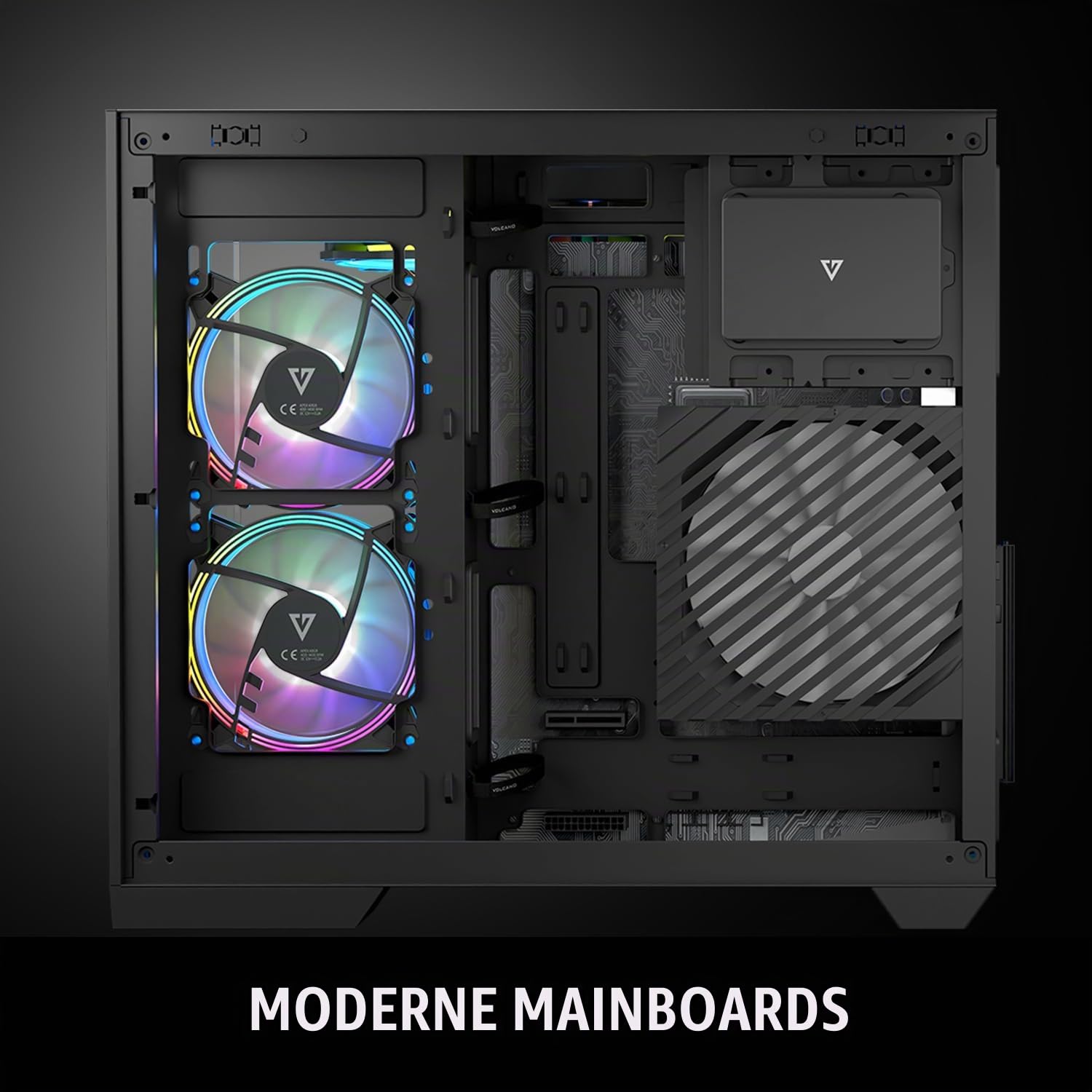 Modecom Volcano Panorama APEX ARGB 7F Gehäuse Grau