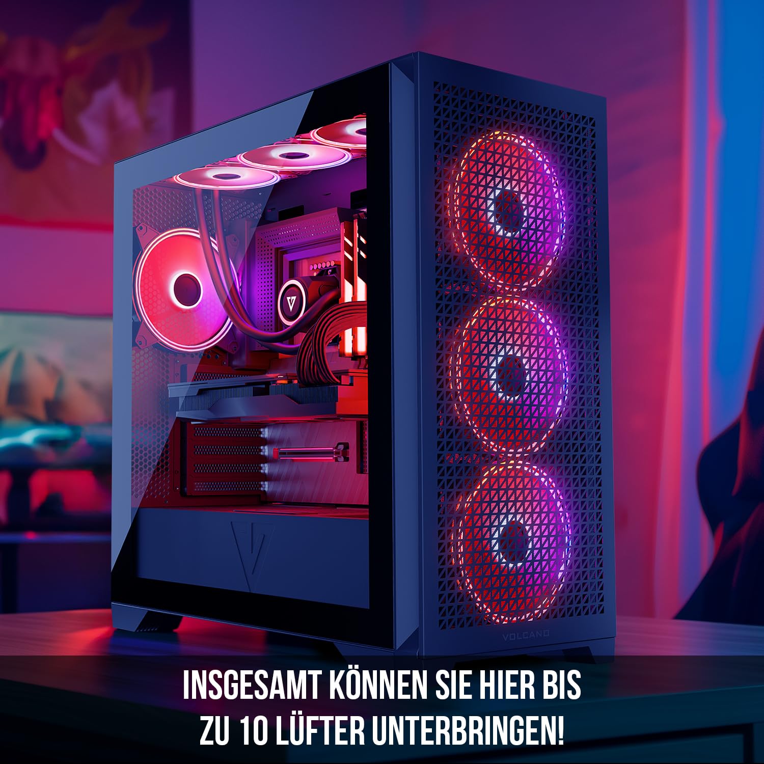 Modecom Volcano Expanse T APEX PC-Gehäuse Schwarz ARGB