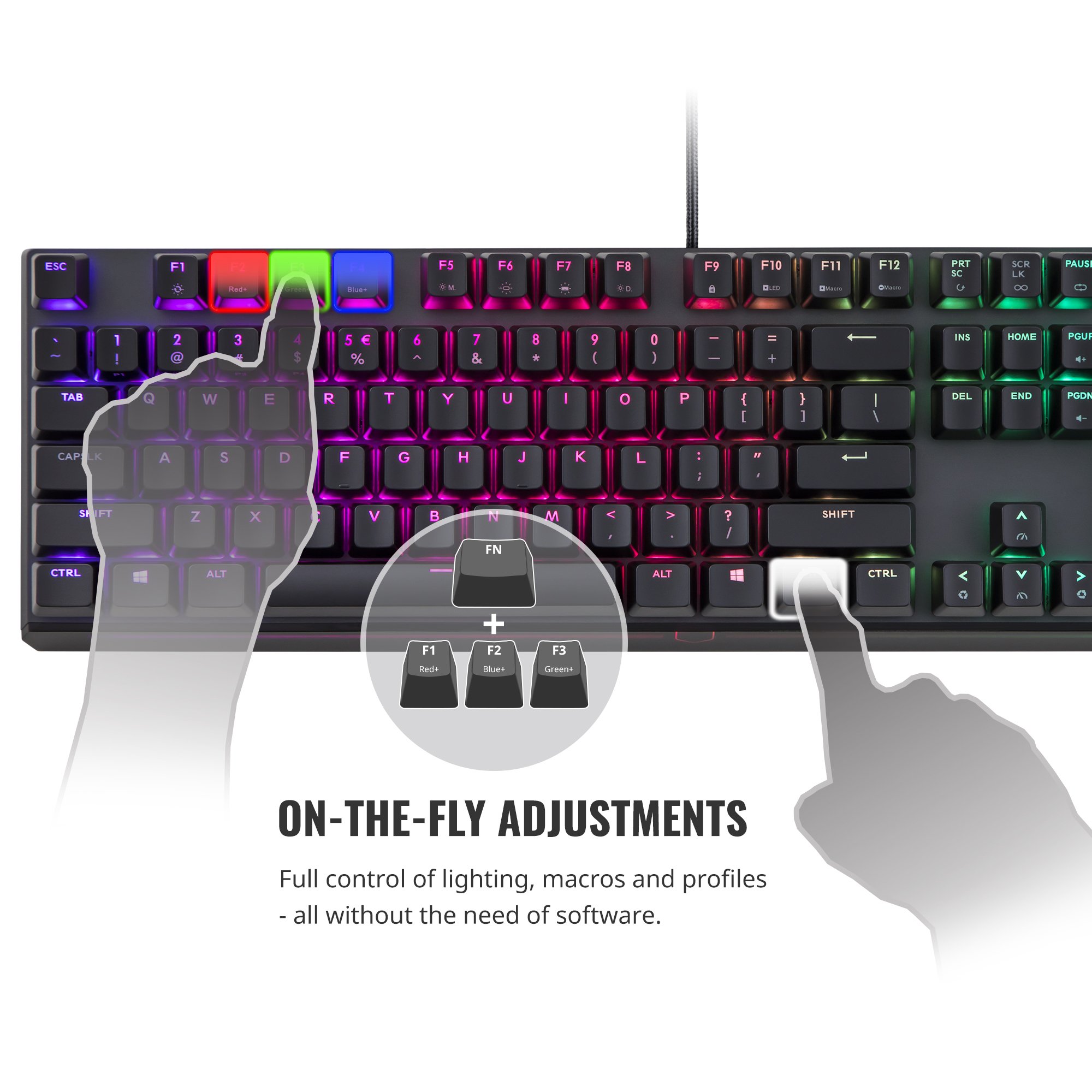 Cooler Master MasterKeys MK750 Tastatur Cherry MX Brown US