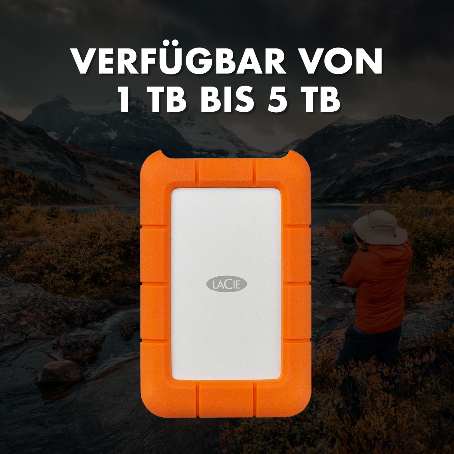 Seagate LaCie Rugged USB-C STFR1000800 externe Festplatte 1TB stoßfest