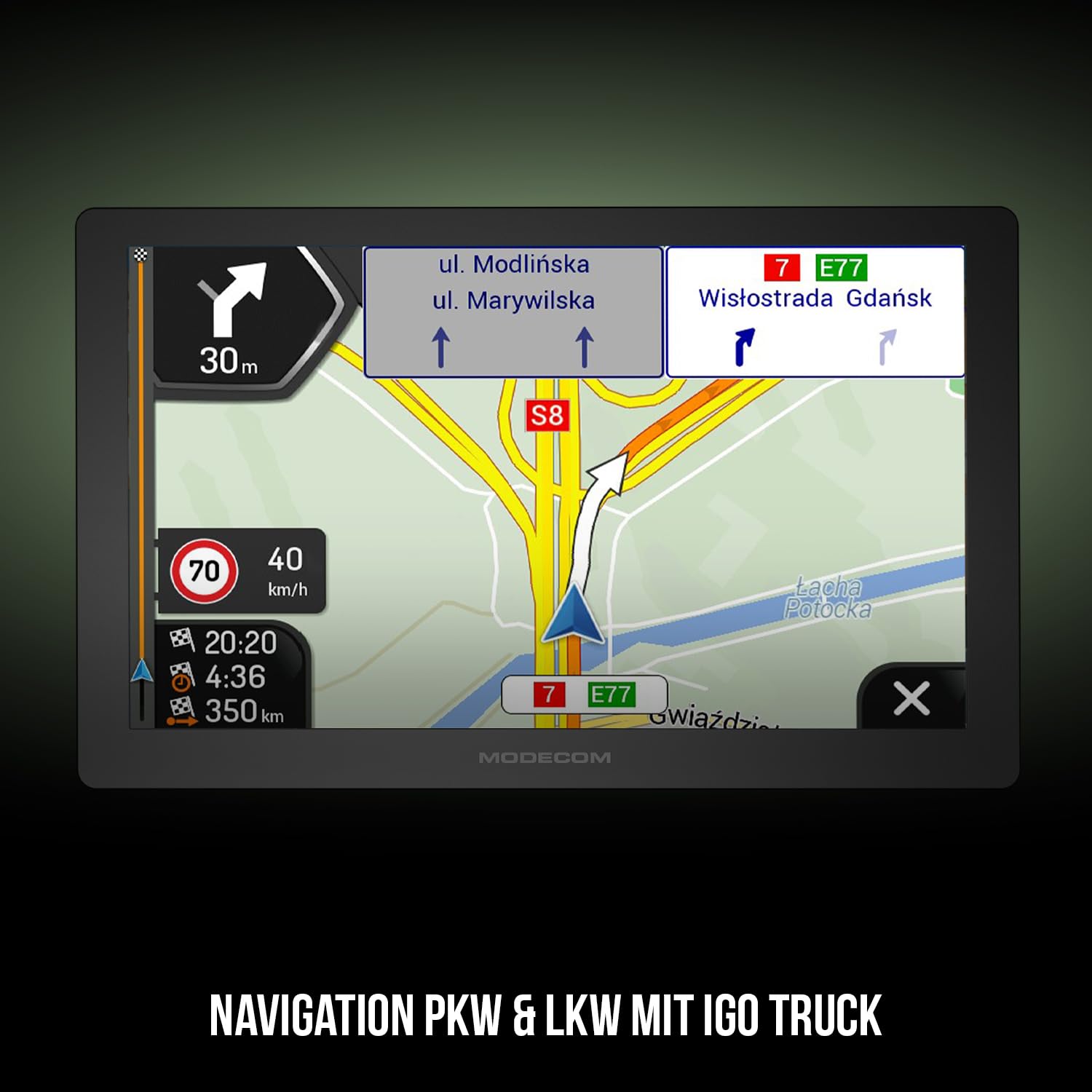 Modecom Freeway CX 9.4 Navigationsgerät 9 Zoll Bluetooth iGO