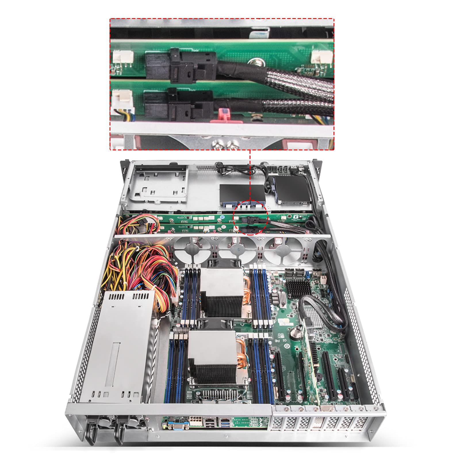 SilverStone RM22-308 2U Rackmount Server-Gehäuse 8-Bay silber