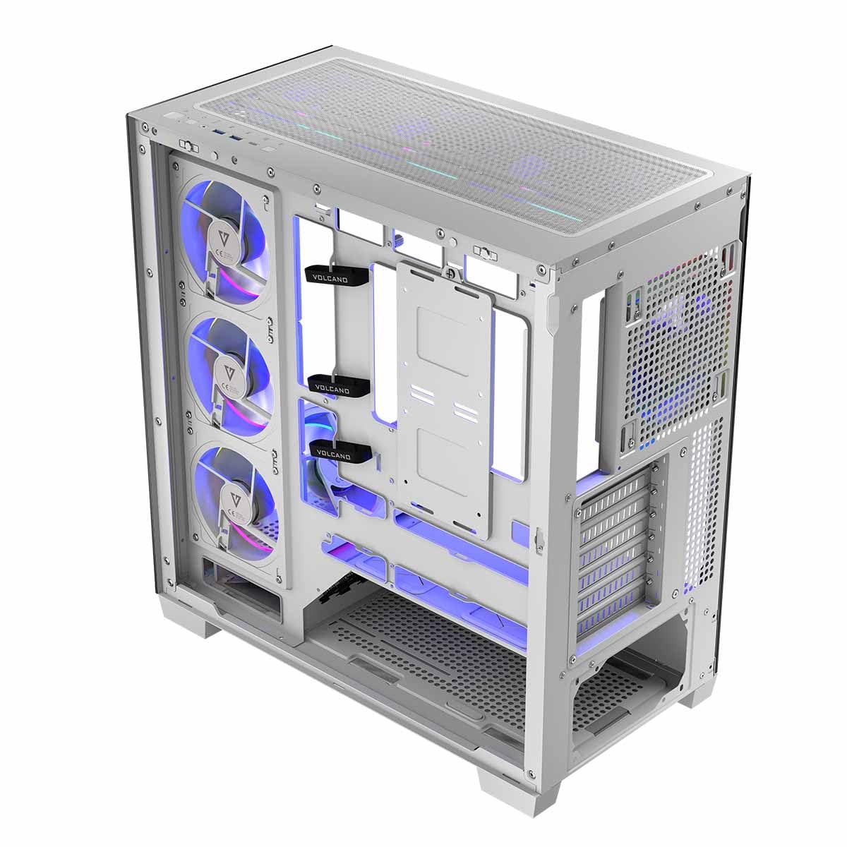 Modecom Volcano Stellar ARGB 8F Midi-Tower PC-Gehu00e4use weiu00df