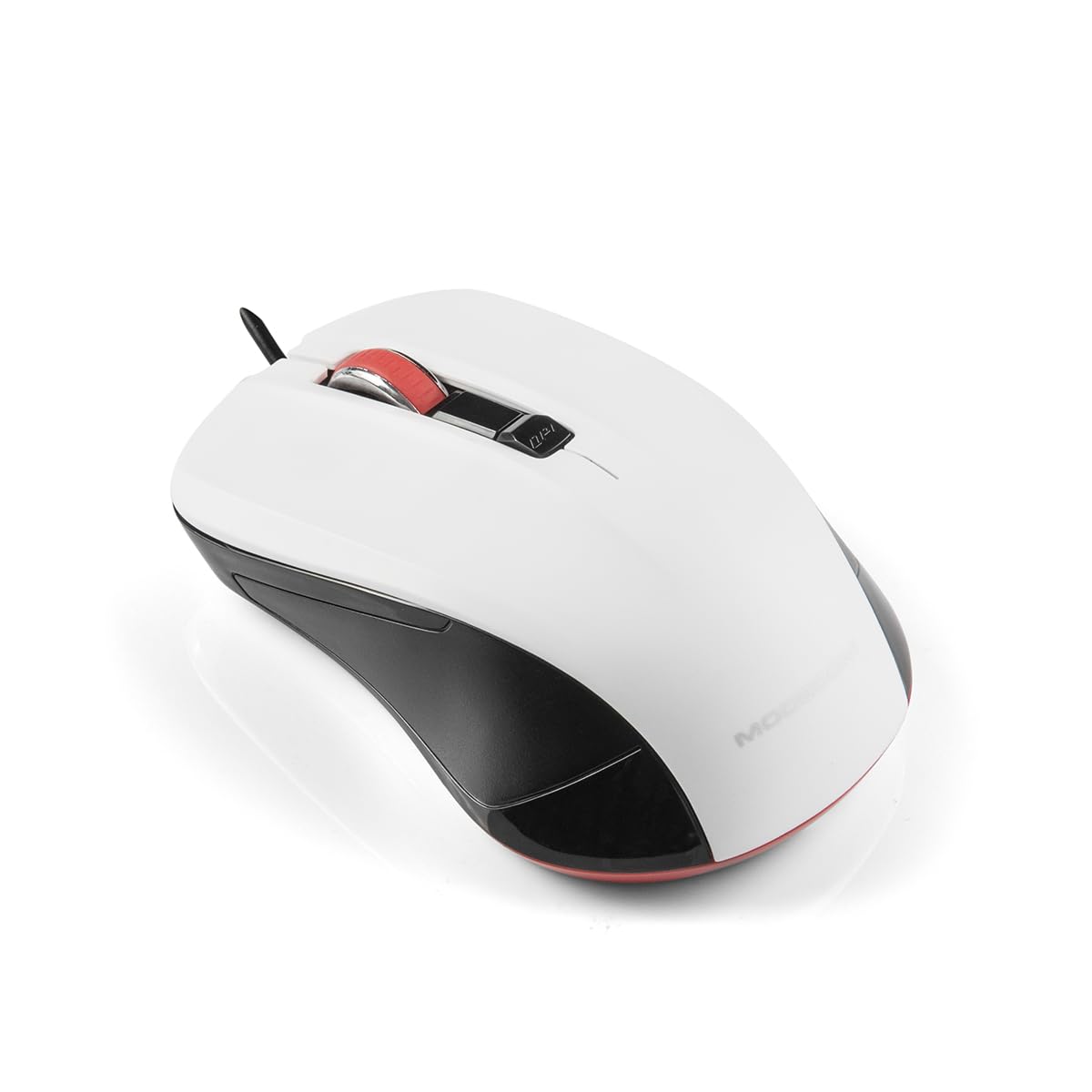 Modecom MC-M9.1 Maus schwarz-weiß USB 1,5 m Kabel