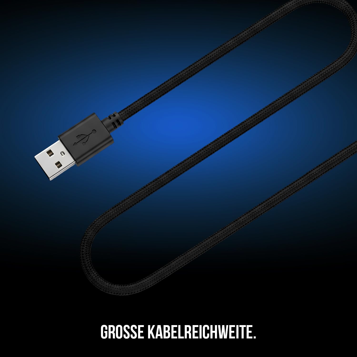 Modecom Mice MC-M9.1 USB Maus schwarz-blau 1,5 m Kabel