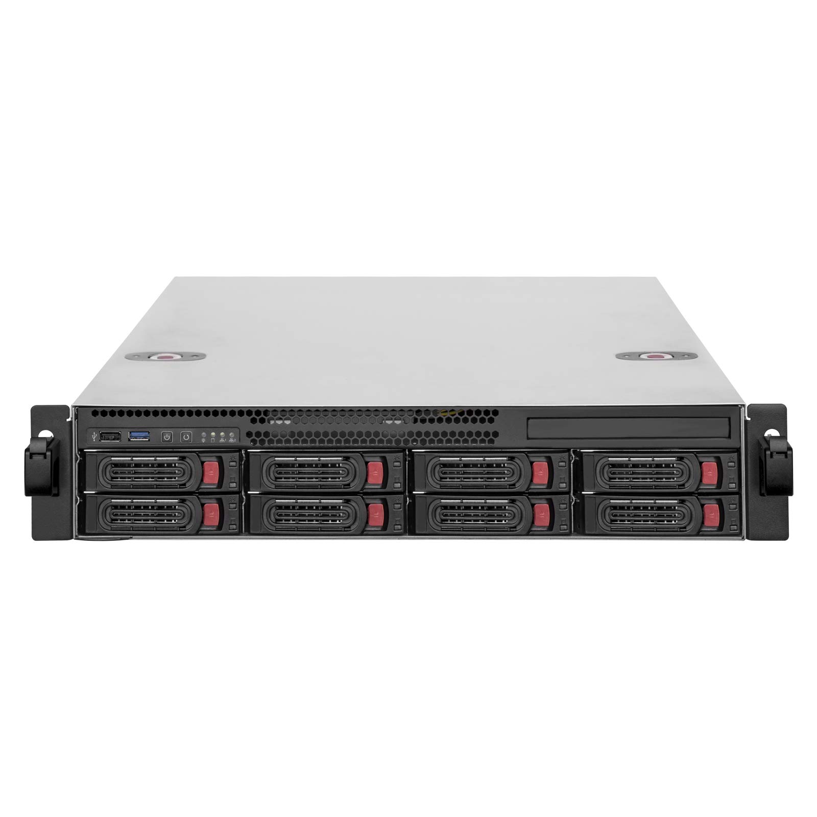 SilverStone RM22-308 2U Rackmount Server-Gehäuse 8-Bay silber