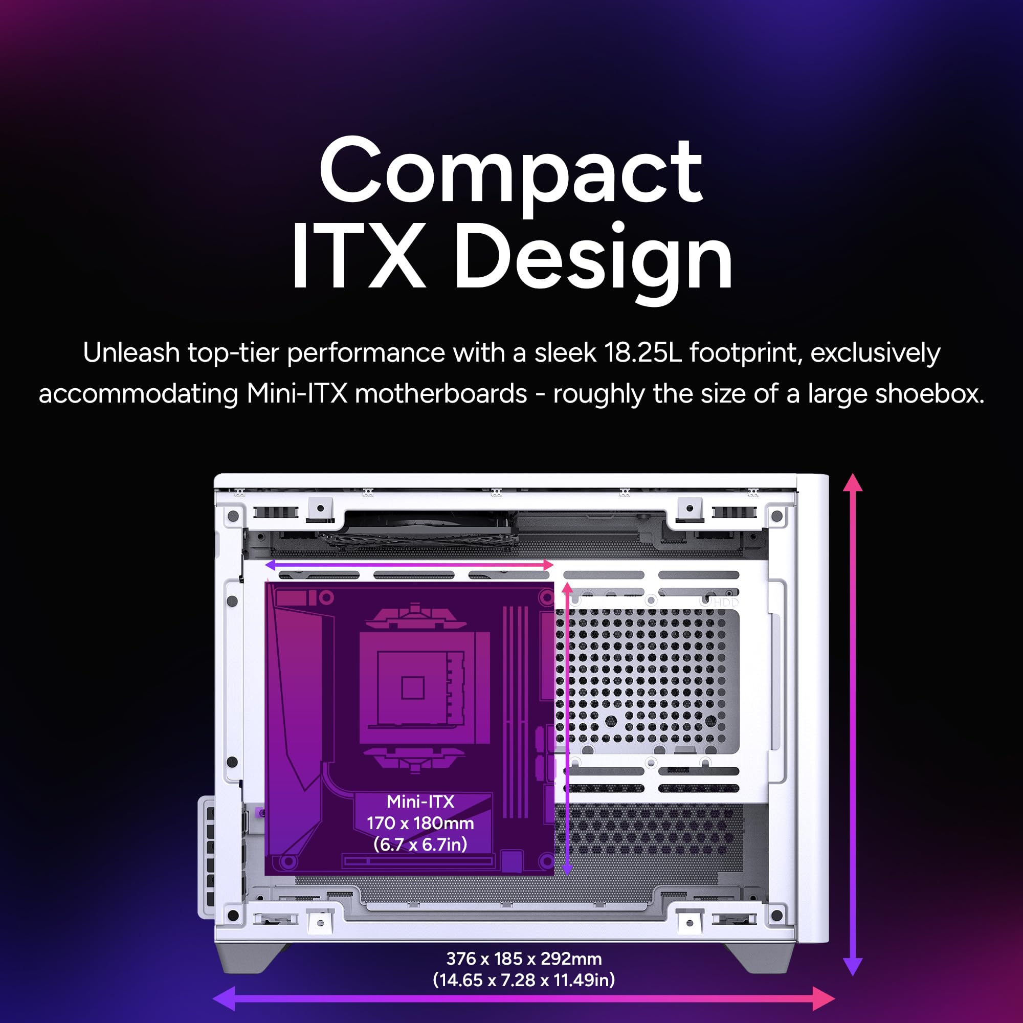 Cooler Master NR200 Mini-ITX Gehäuse Weiß Belüftet Triple-Slot