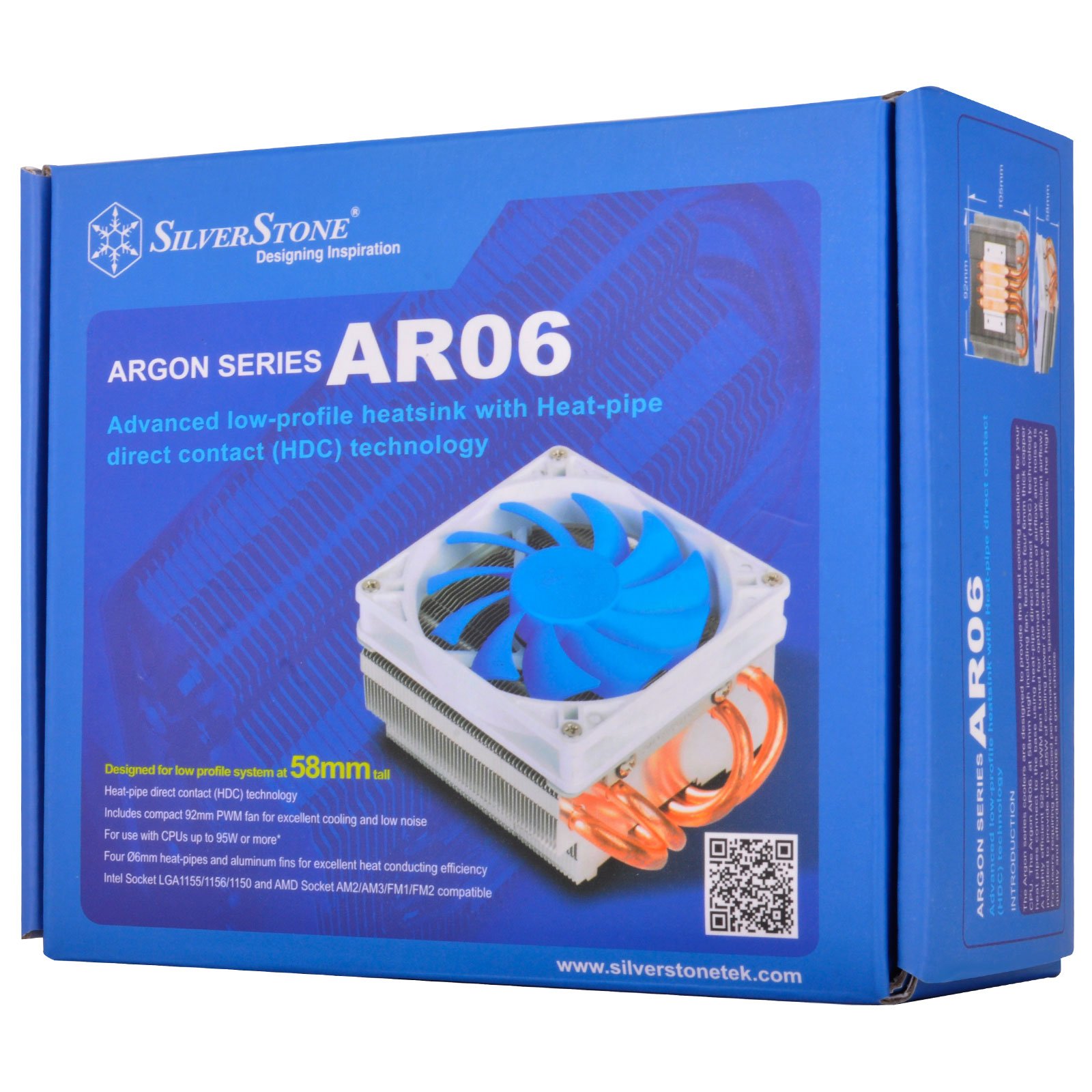 SilverStone Argon AR06 CPU-Kühler 92mm PWM Low Profile