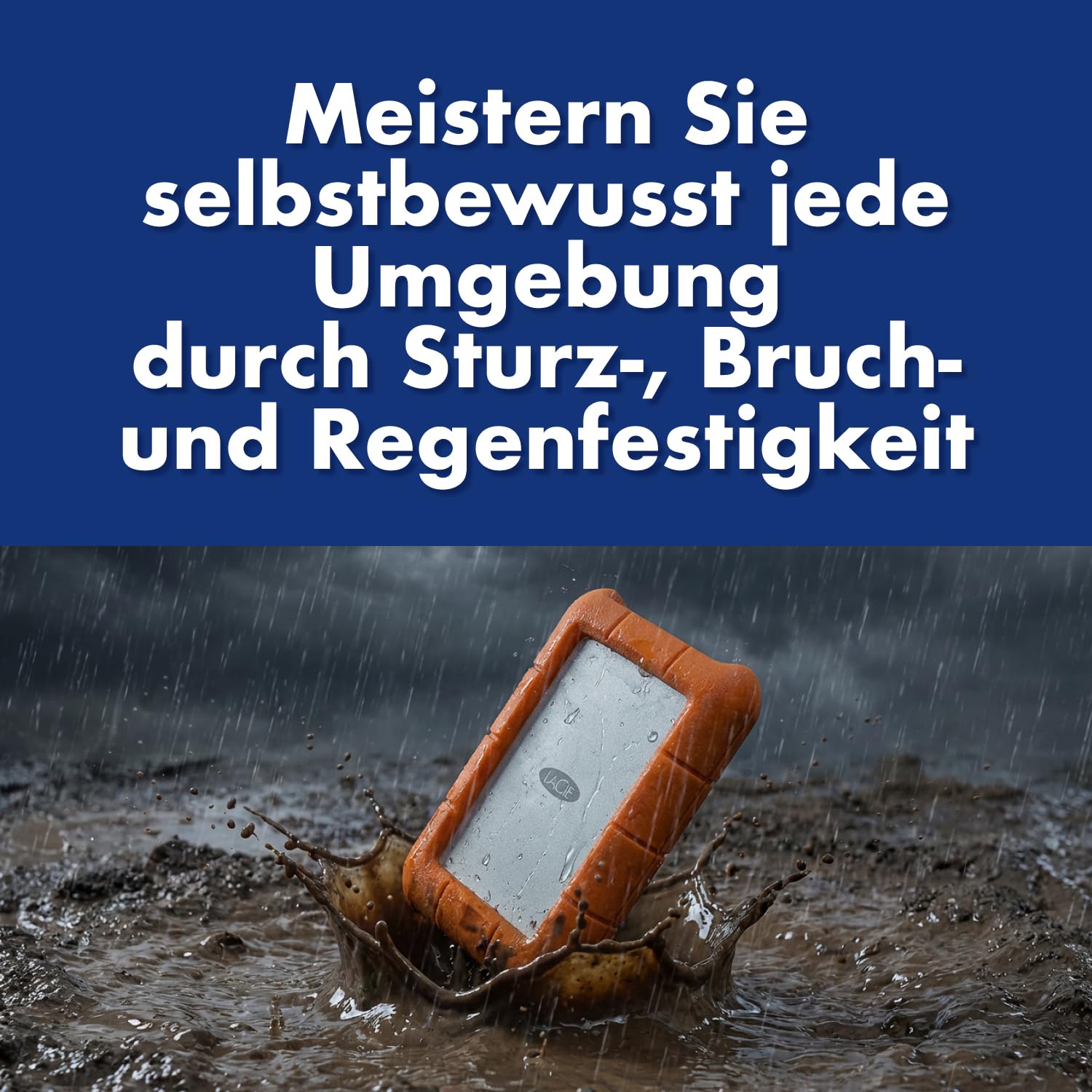 Seagate LaCie Rugged USB-C STFR1000800 externe Festplatte 1TB stoßfest