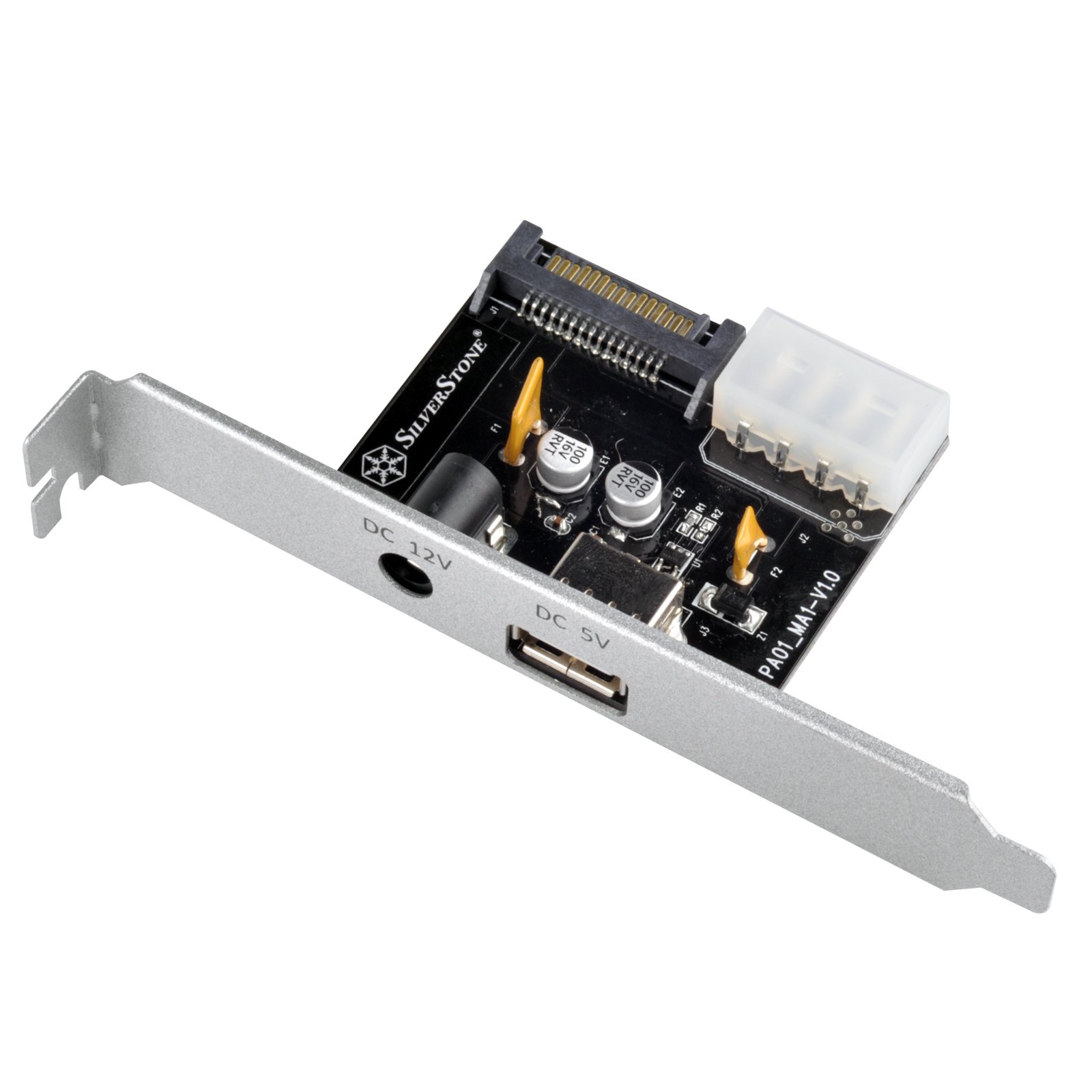 SilverStone ECP01 Strom Adapterkarte 12V DC USB Typ A