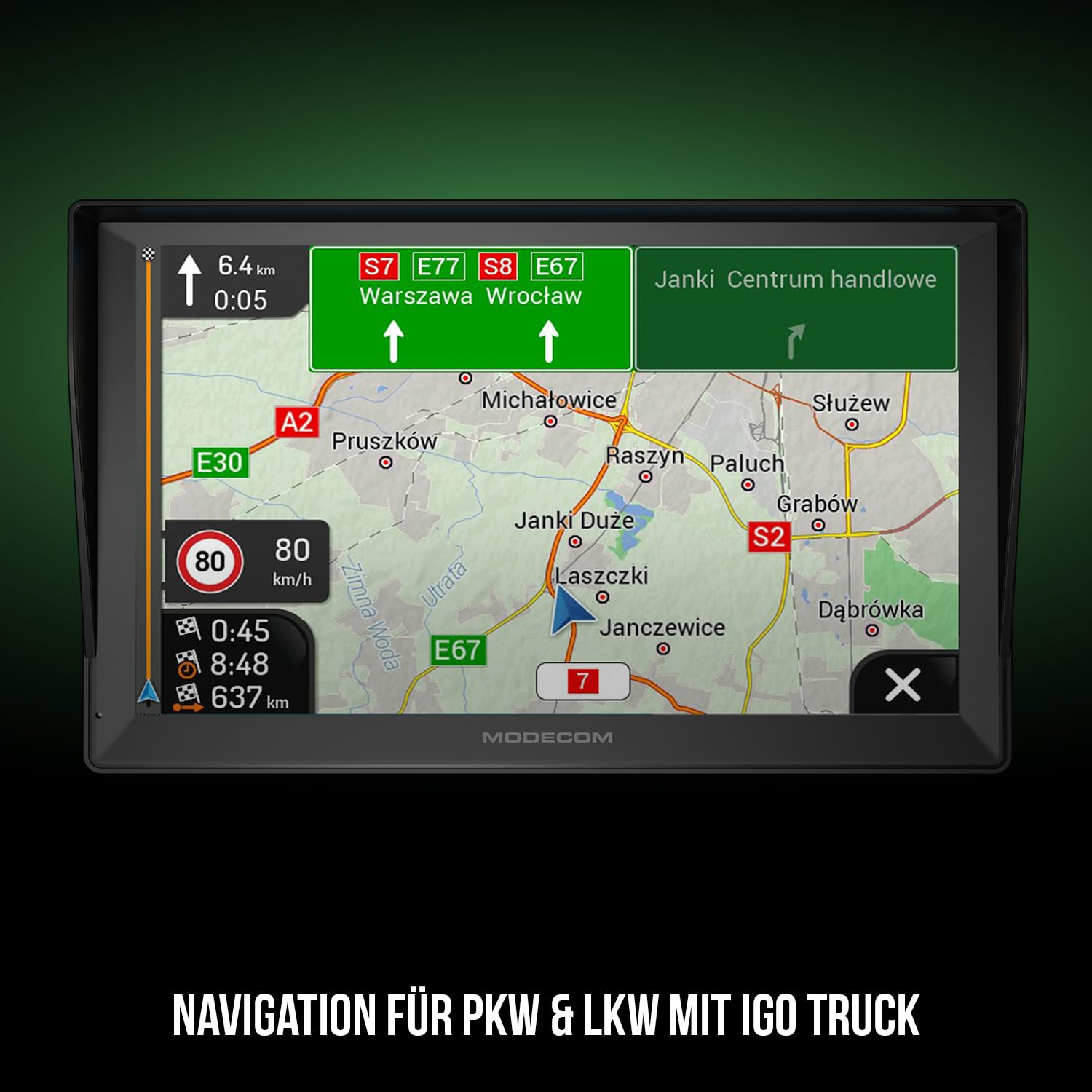 Modecom Freeway CX 9.3 Plus Navigationsgerät 9 Zoll iGO Europa