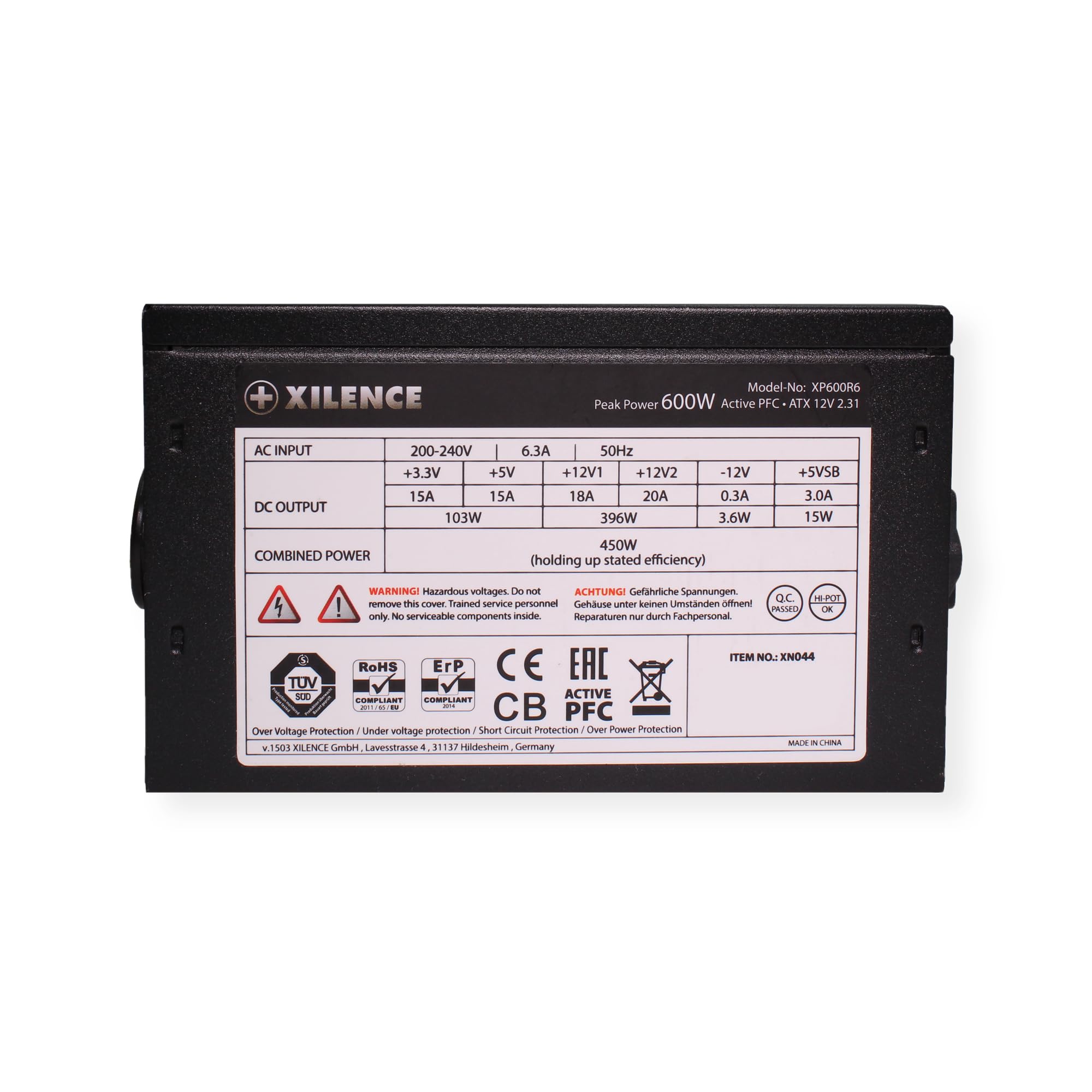 Xilence XP600R6 Netzteil 600W ATX rot-schwarz