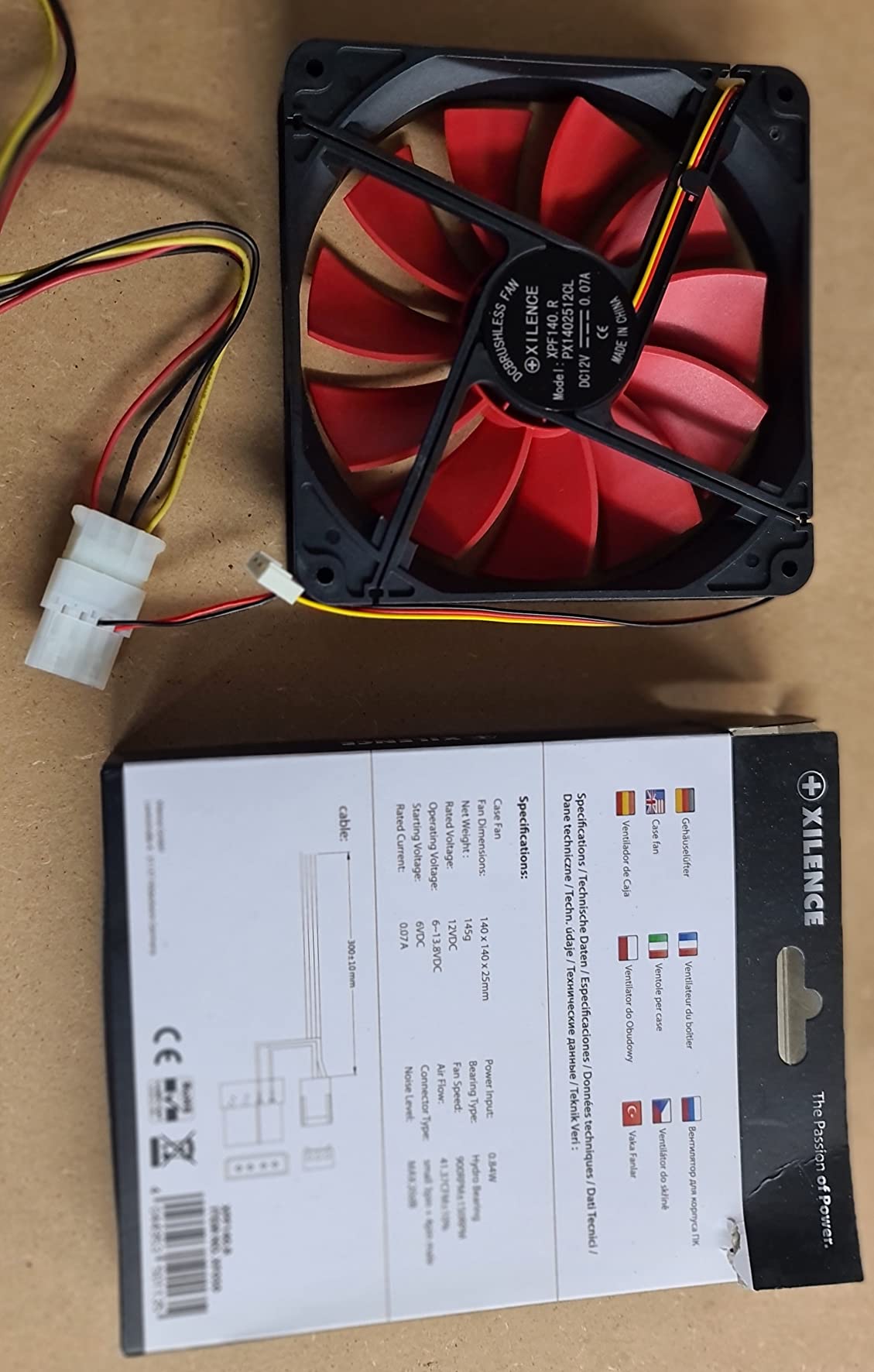 Xilence XF050 140 mm Gehäuselüfter 3PIN schwarz leise