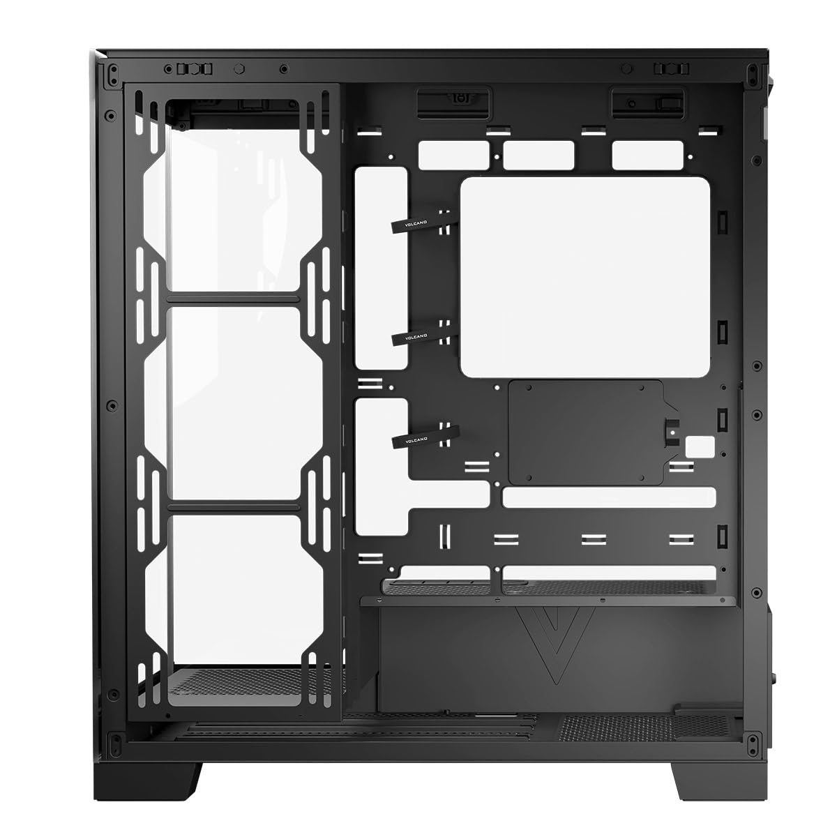 Modecom Volcano Space Midi Tower PC-Gehäuse Schwarz Glas
