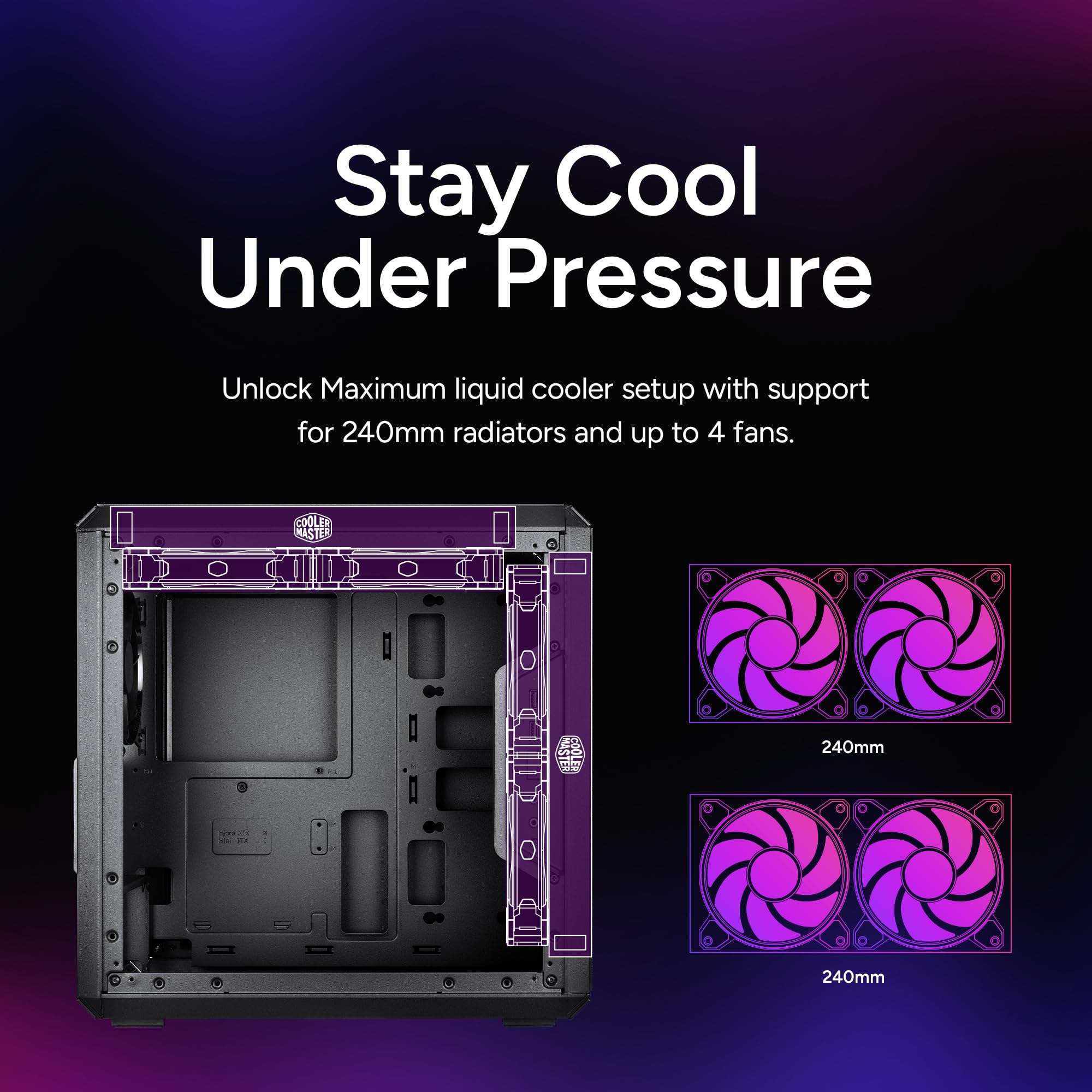 Cooler Master MasterBox Q300L PC Gehäuse Micro-ATX Fenster