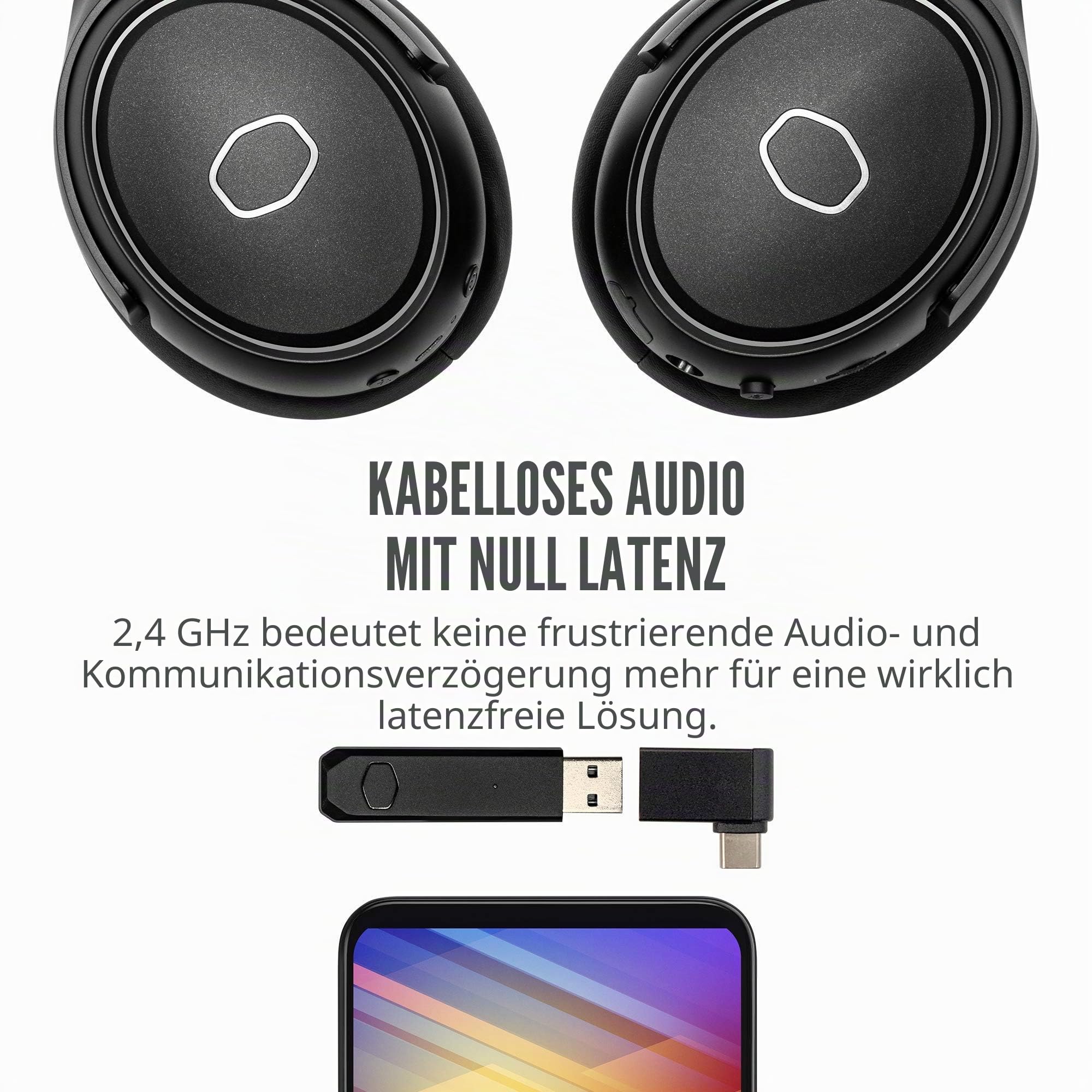Cooler Master MH670 Wireless Gaming-Headset 7.1 schwarz