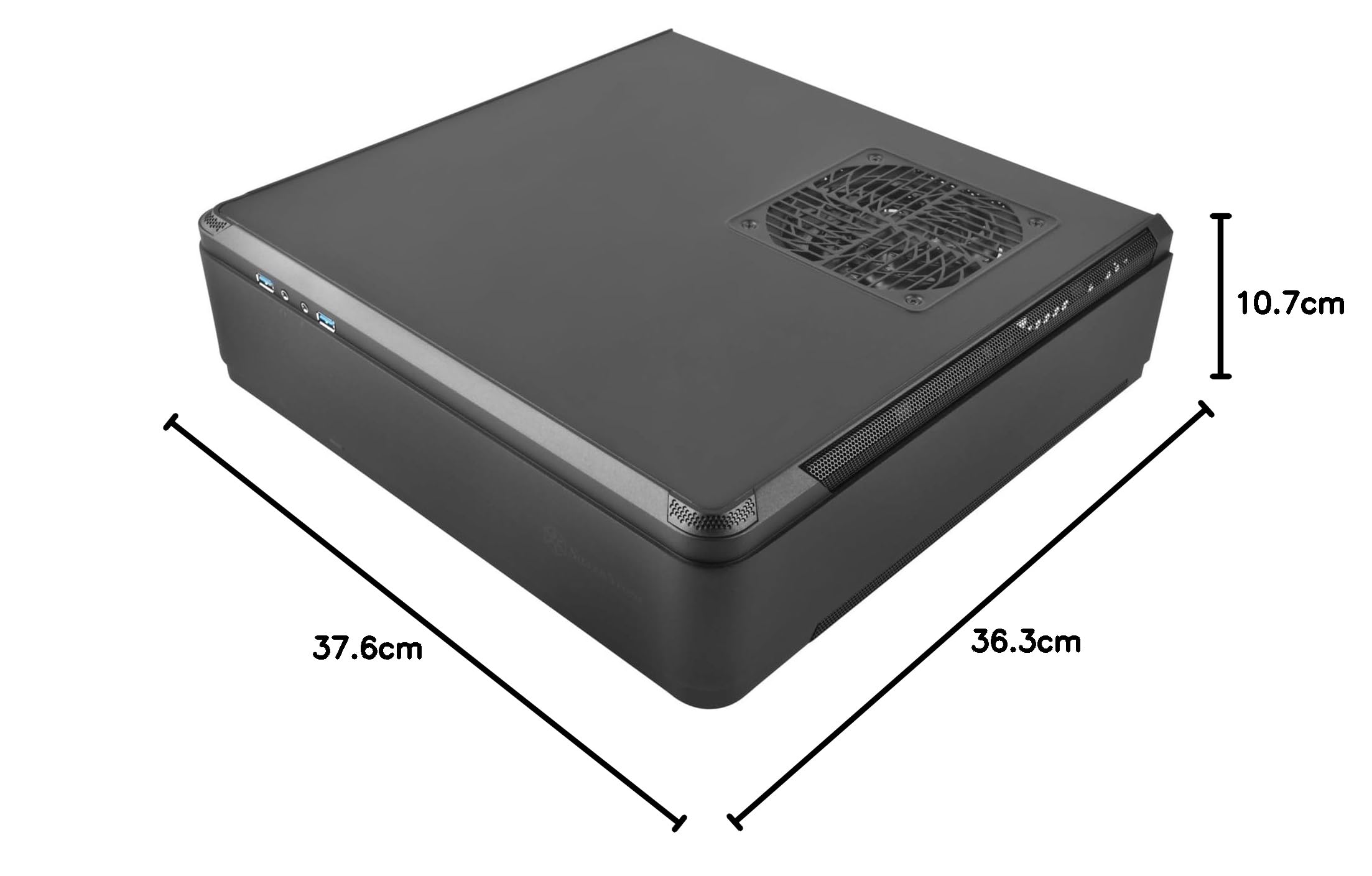 SilverStone Fortress FTZ01B-E Mini-ITX Gehäuse schwarz Aluminium