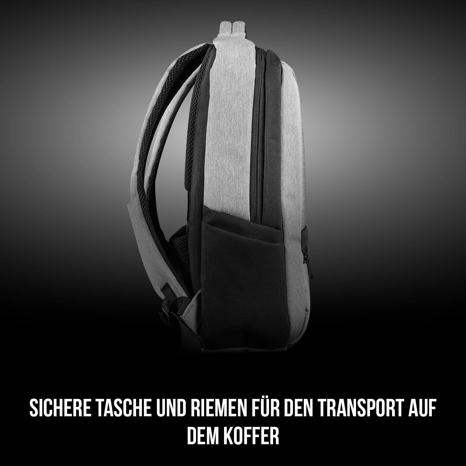 Modecom Smart Laptop-Rucksack 15,6 Zoll schwarz USB wasserdicht