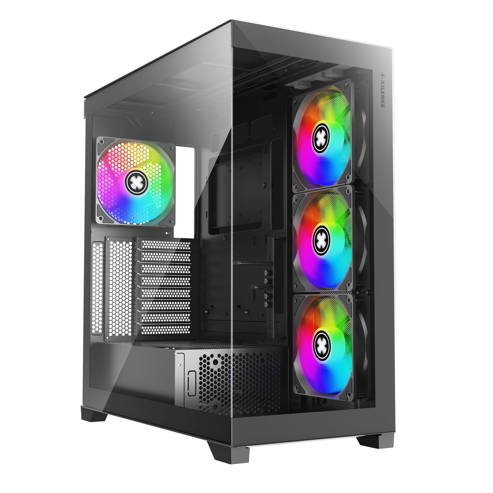 Xilence Gaming XG171 Gleam Midi Tower PC Gehäuse ARGB schwarz