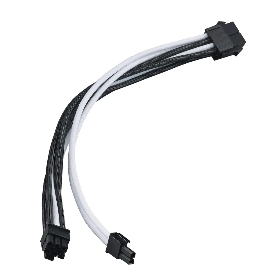 SilverStone Essential PP07E-PCIBW PCIe Kabel 8-Pin Schwarz-Weiß 300mm