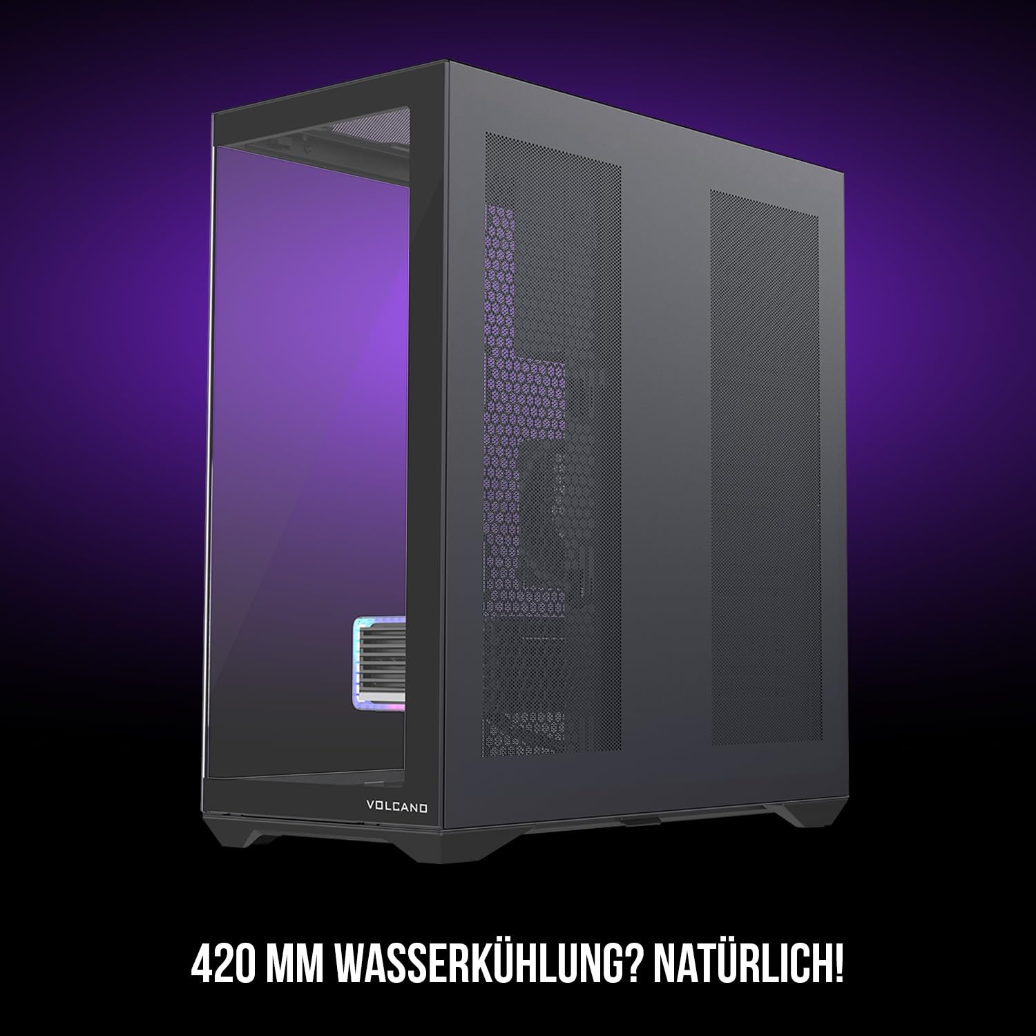 Modecom Volcano Space XL Full-Tower PC-Gehu00e4use schwarz ohne Lu00fcfter