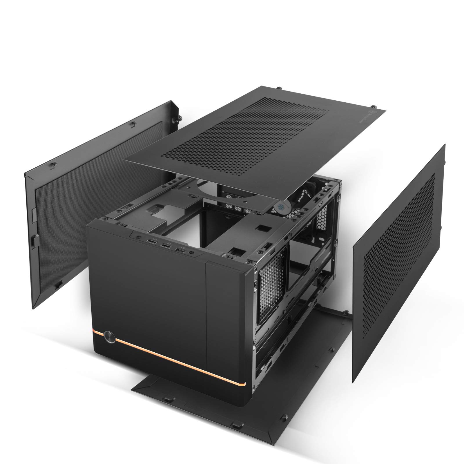 SilverStone SUGO 14 Mini-ITX Cube Gehäuse Schwarz ATX