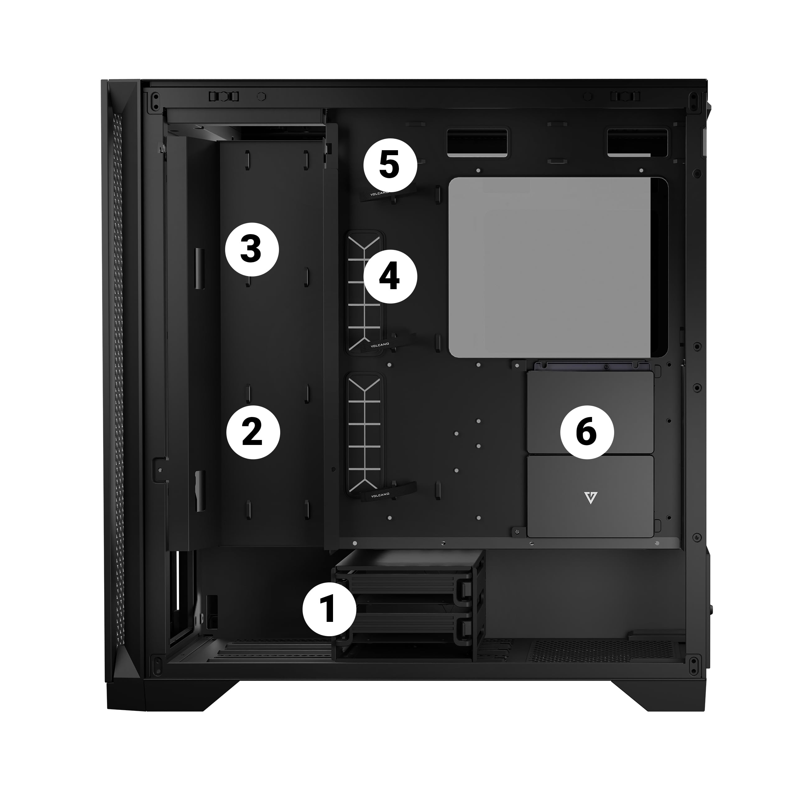Modecom Volcano Expanse T Midi Tower Gehäuse Schwarz