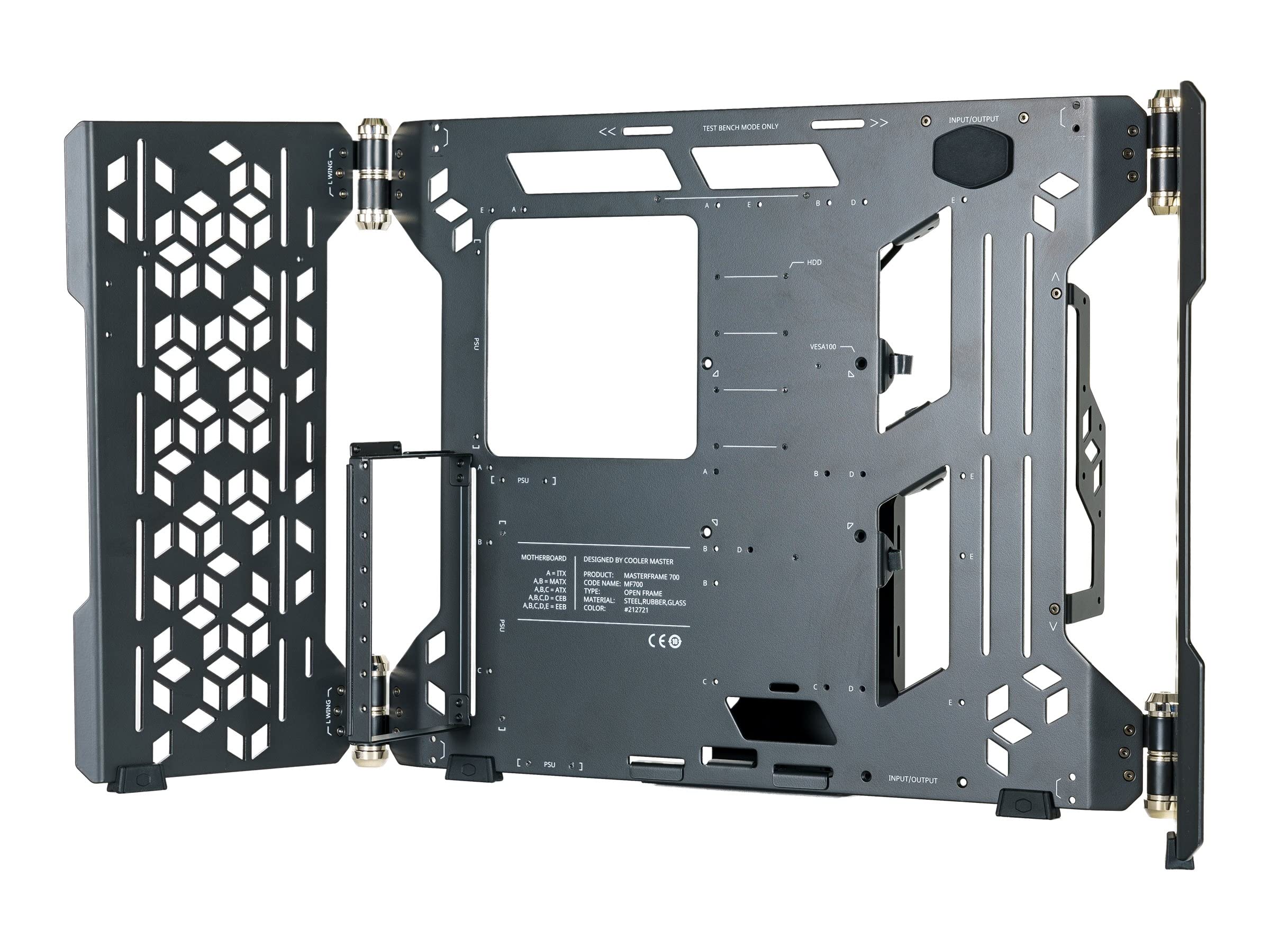 Cooler Master MasterFrame 700 Open-Air Gehäuse Glas VESA