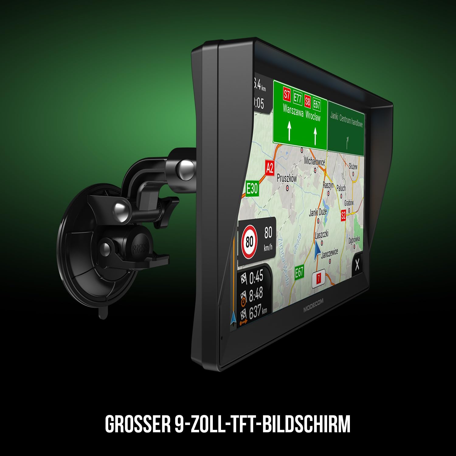 Modecom Freeway CX 9.3 Plus Navigationsgerät 9 Zoll iGO Europa