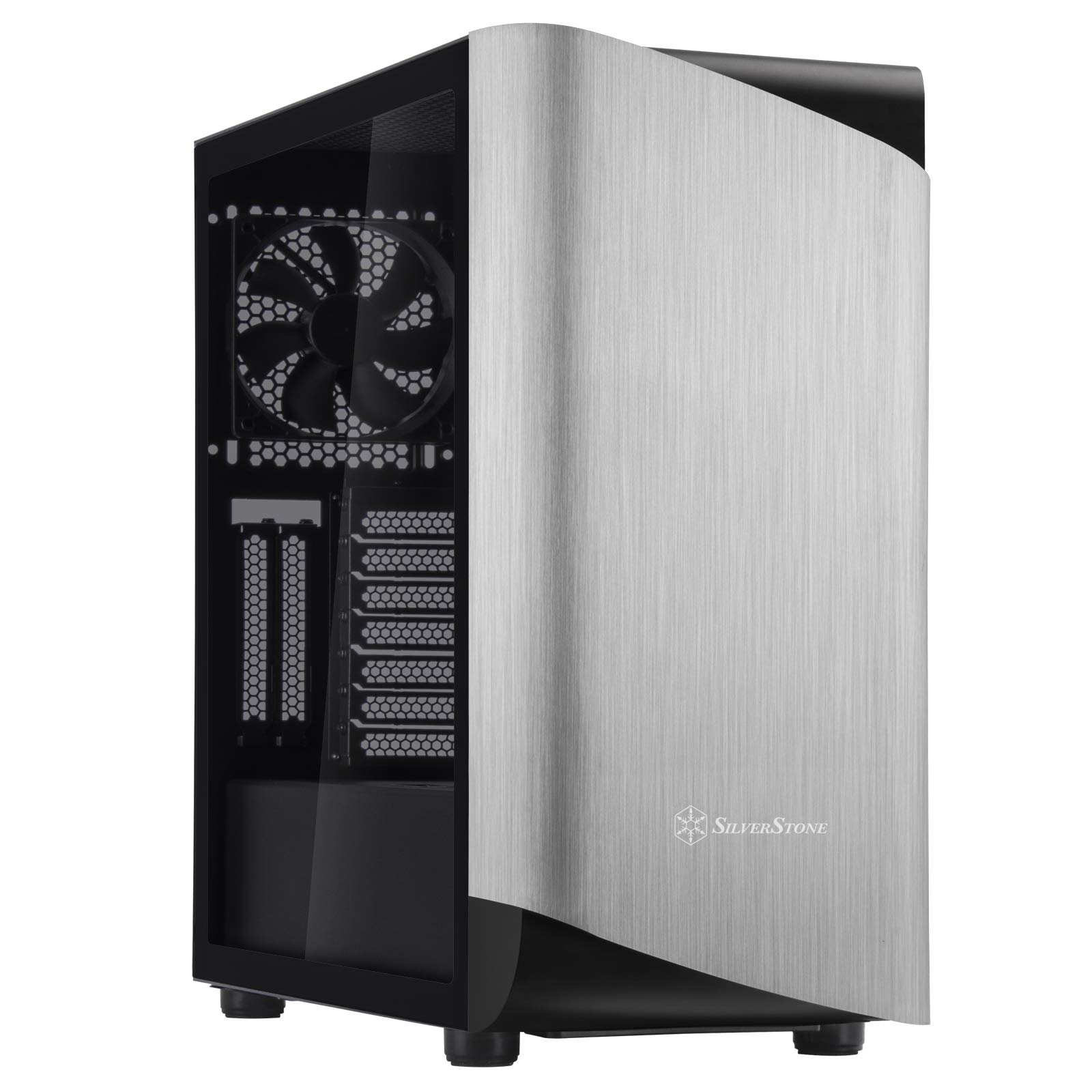 SilverStone SETA A1 Mid-Tower ATX-Gehäuse Glas Silber