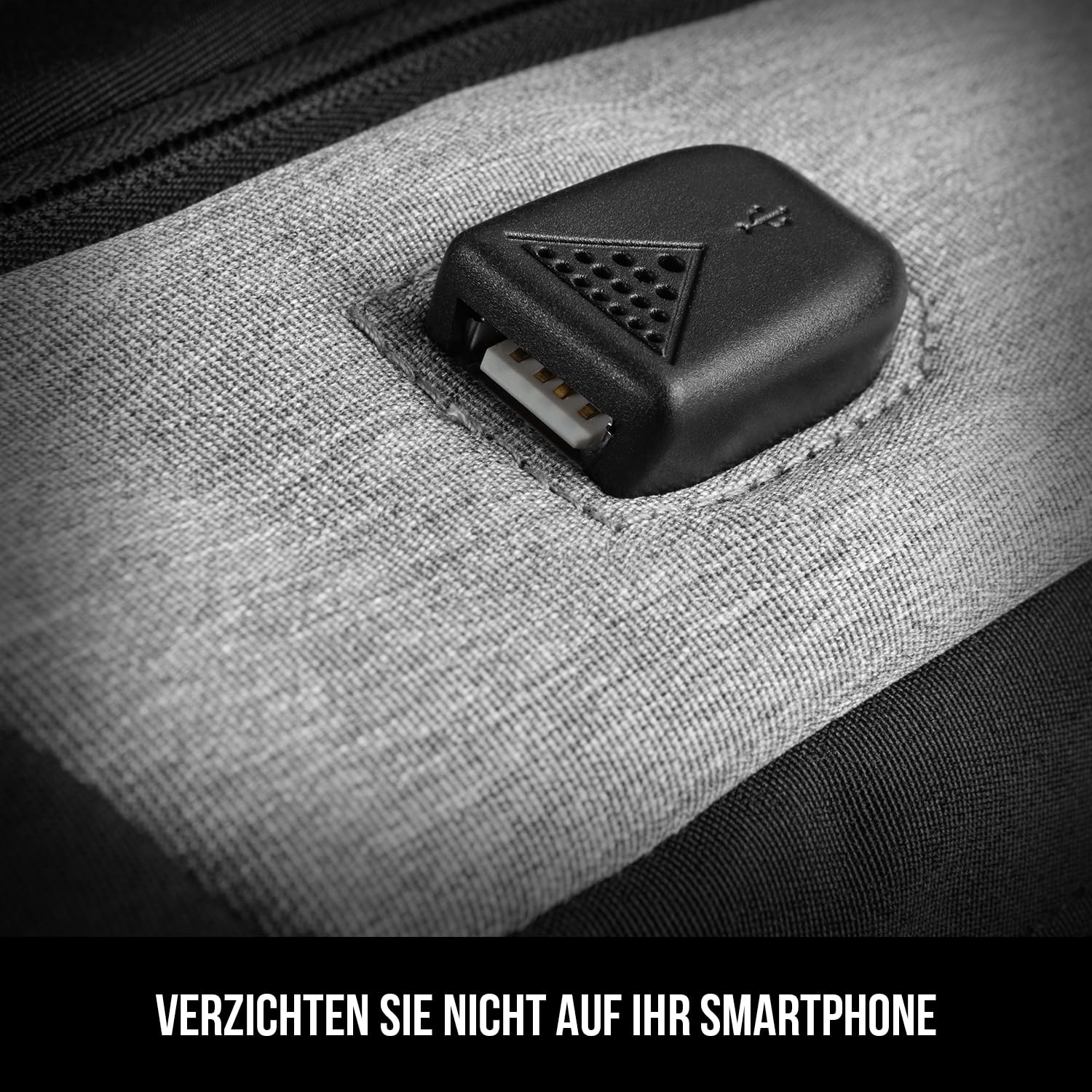 Modecom Smart Laptop-Rucksack 15,6 Zoll schwarz USB wasserdicht