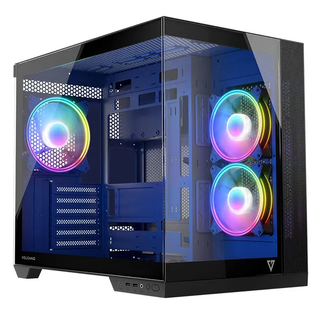 Modecom Volcano Panorama Apex ARGB 3F PC-Gehäuse Grau 140mm