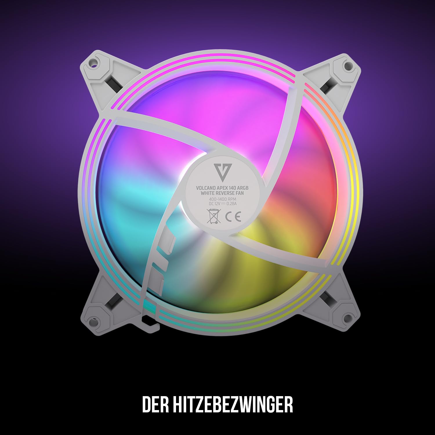 Modecom Volcano Apex Reverse ARGB Lüfter 140mm Weiß PWM